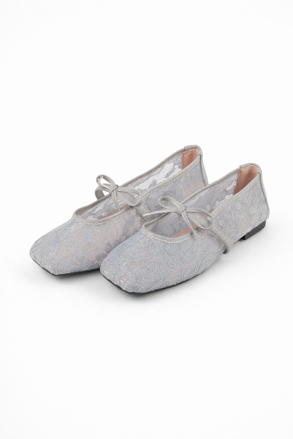 Lace Square Toe Ballerinas