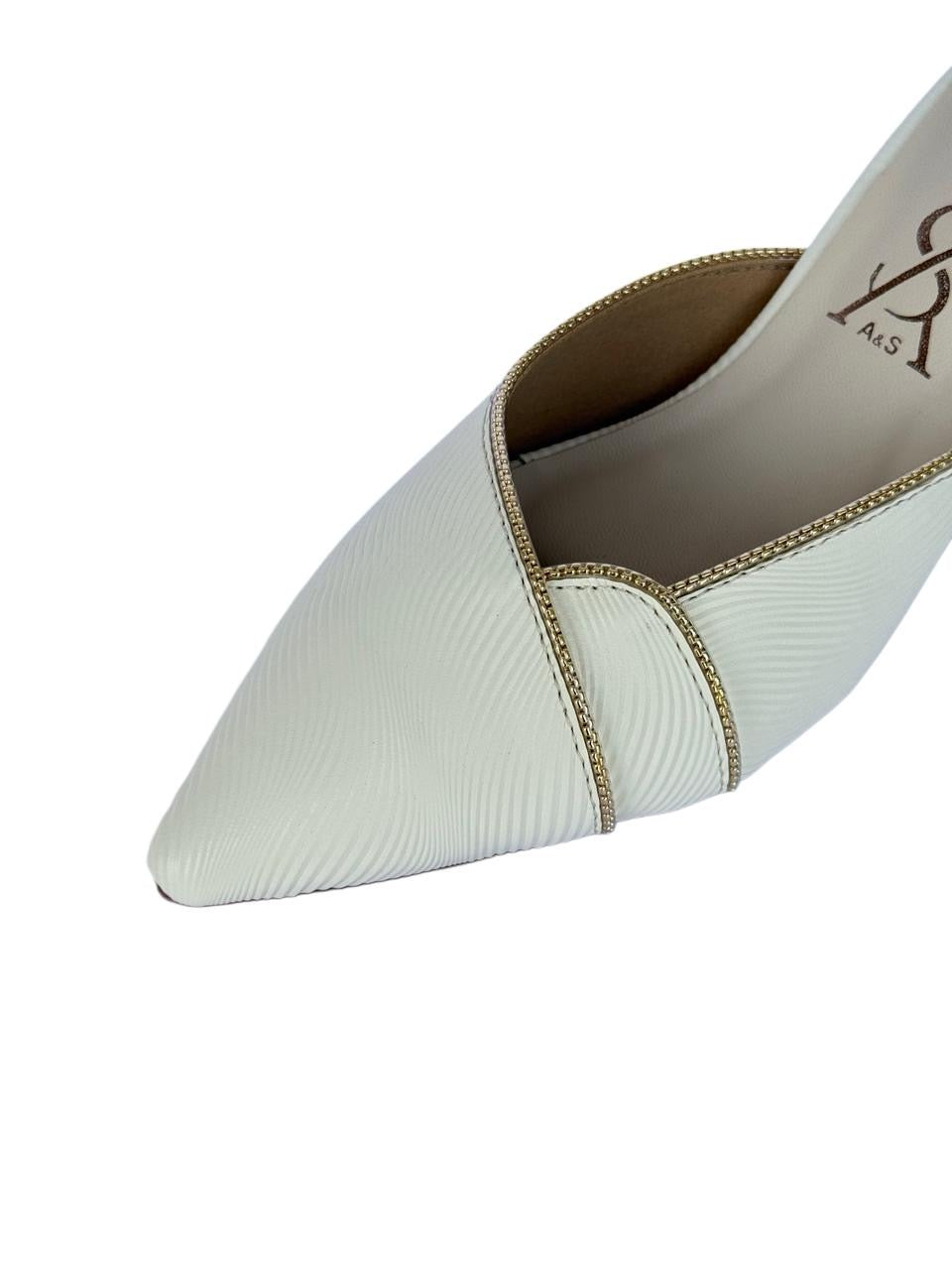 Textured Sleek Slingbacks