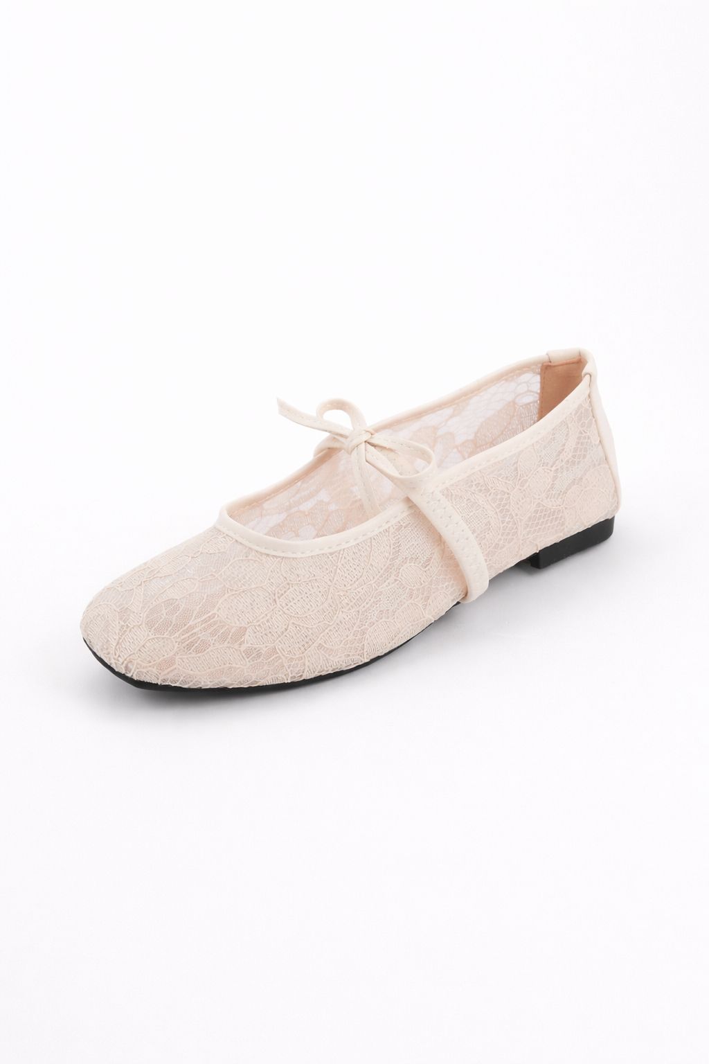 Lace Square Toe Ballerinas