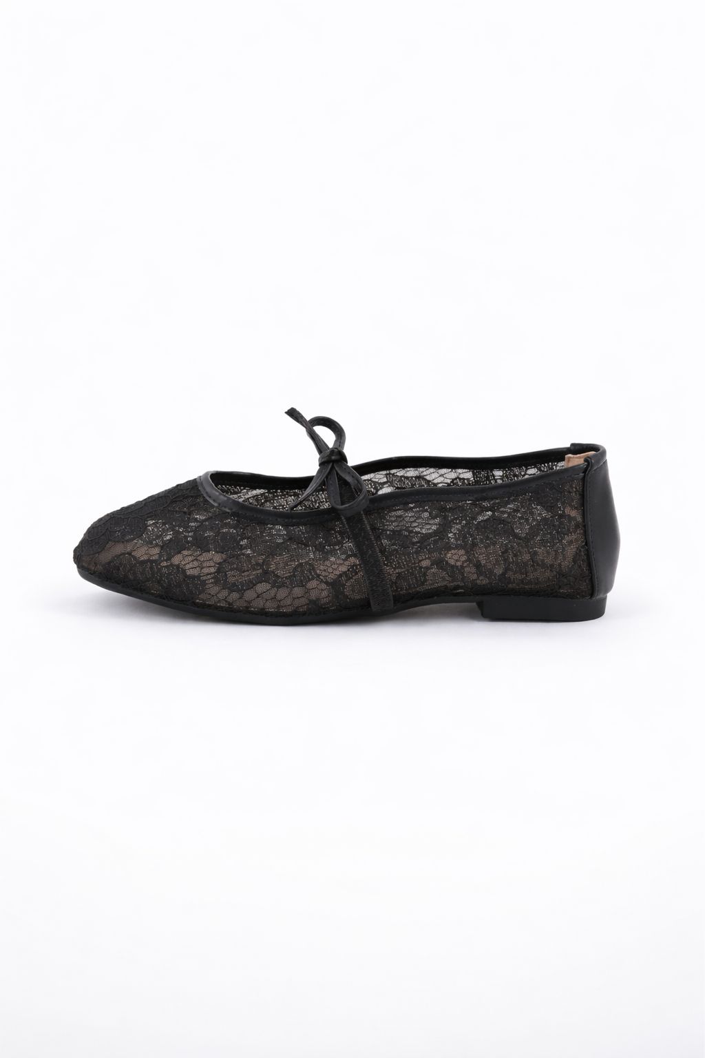 Lace Square Toe Ballerinas