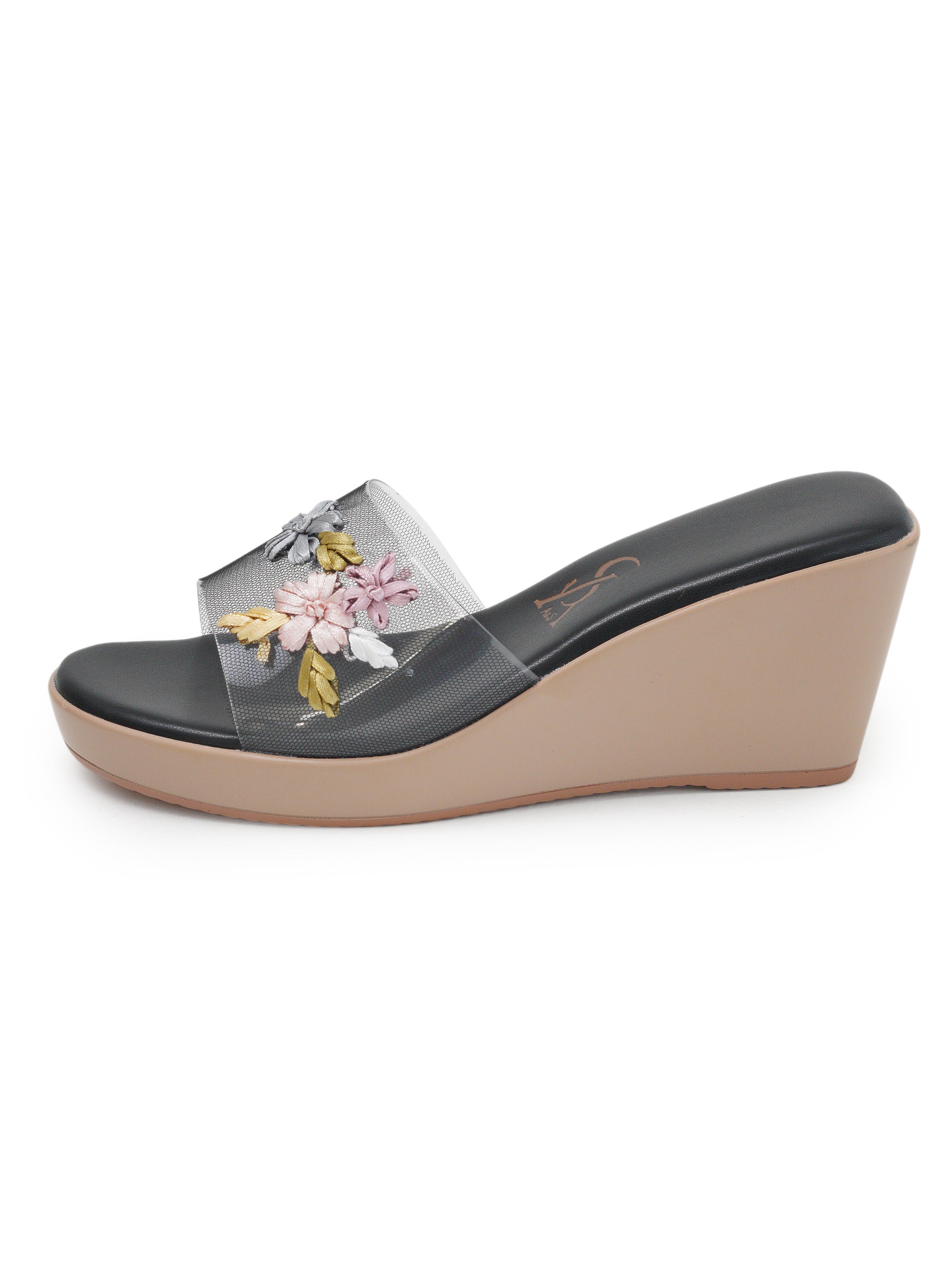 Floral Detail High Wedges