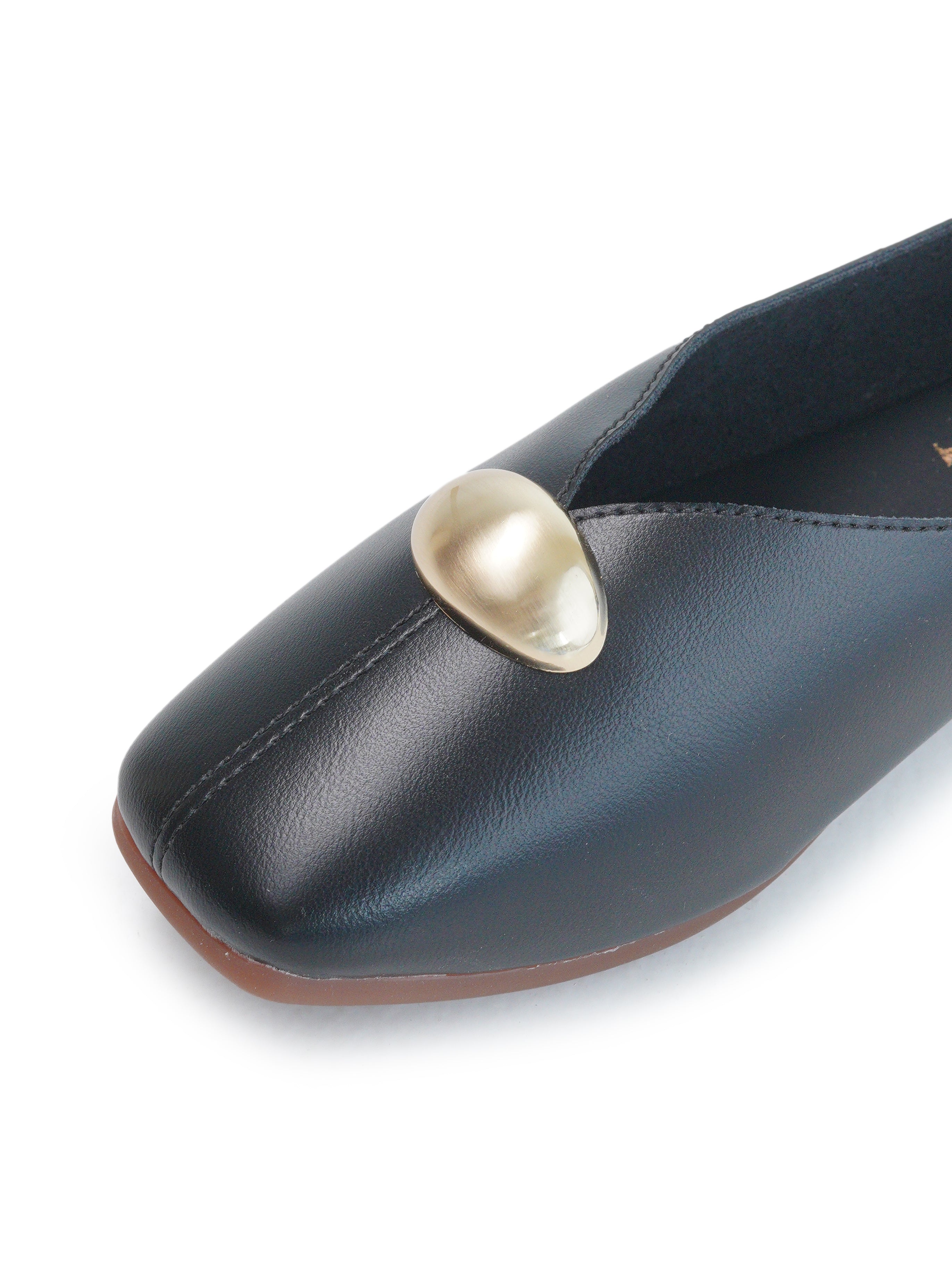 Silver Stud Detail Loafers