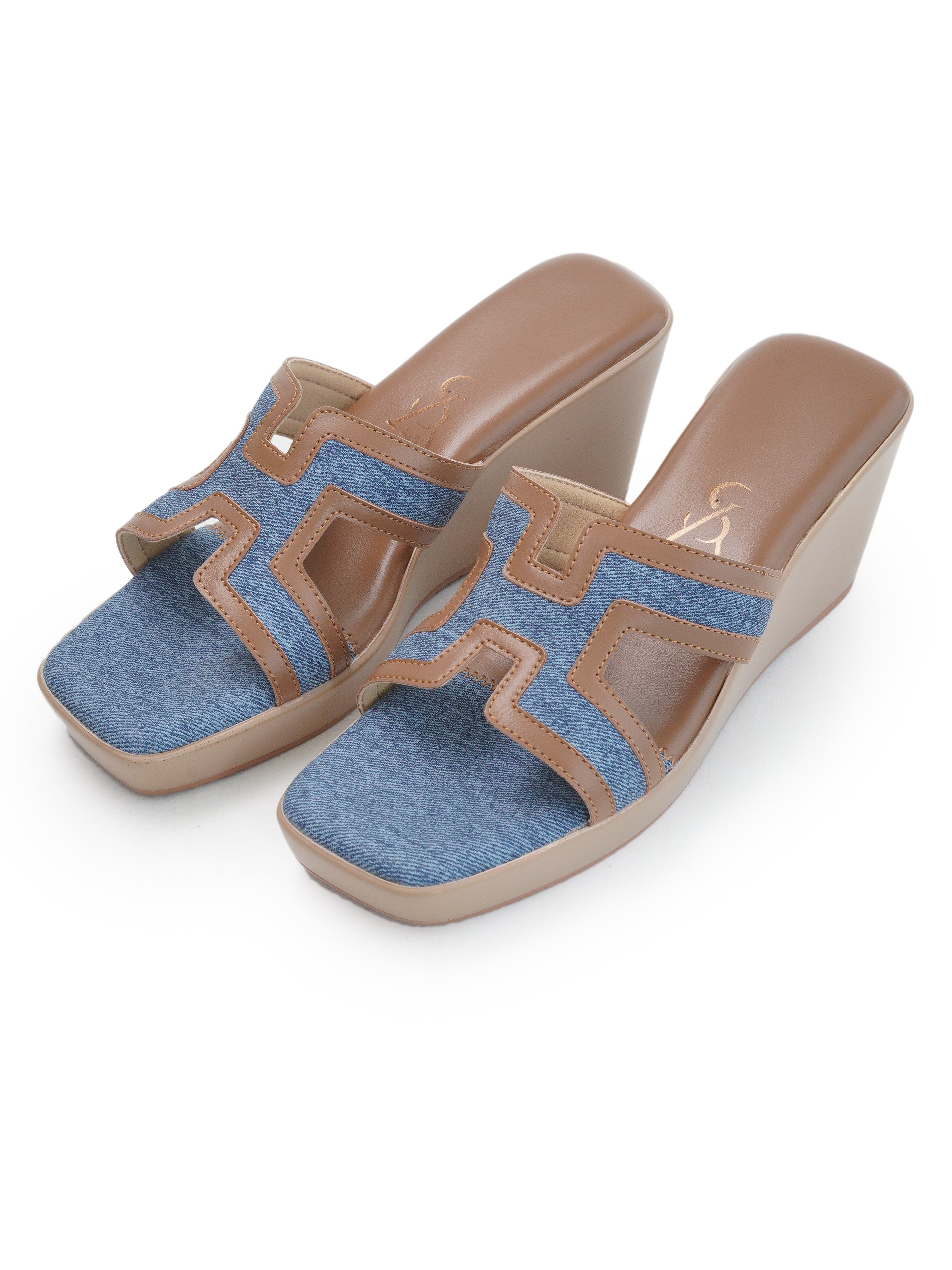 Cutout Cushioned High Wedges