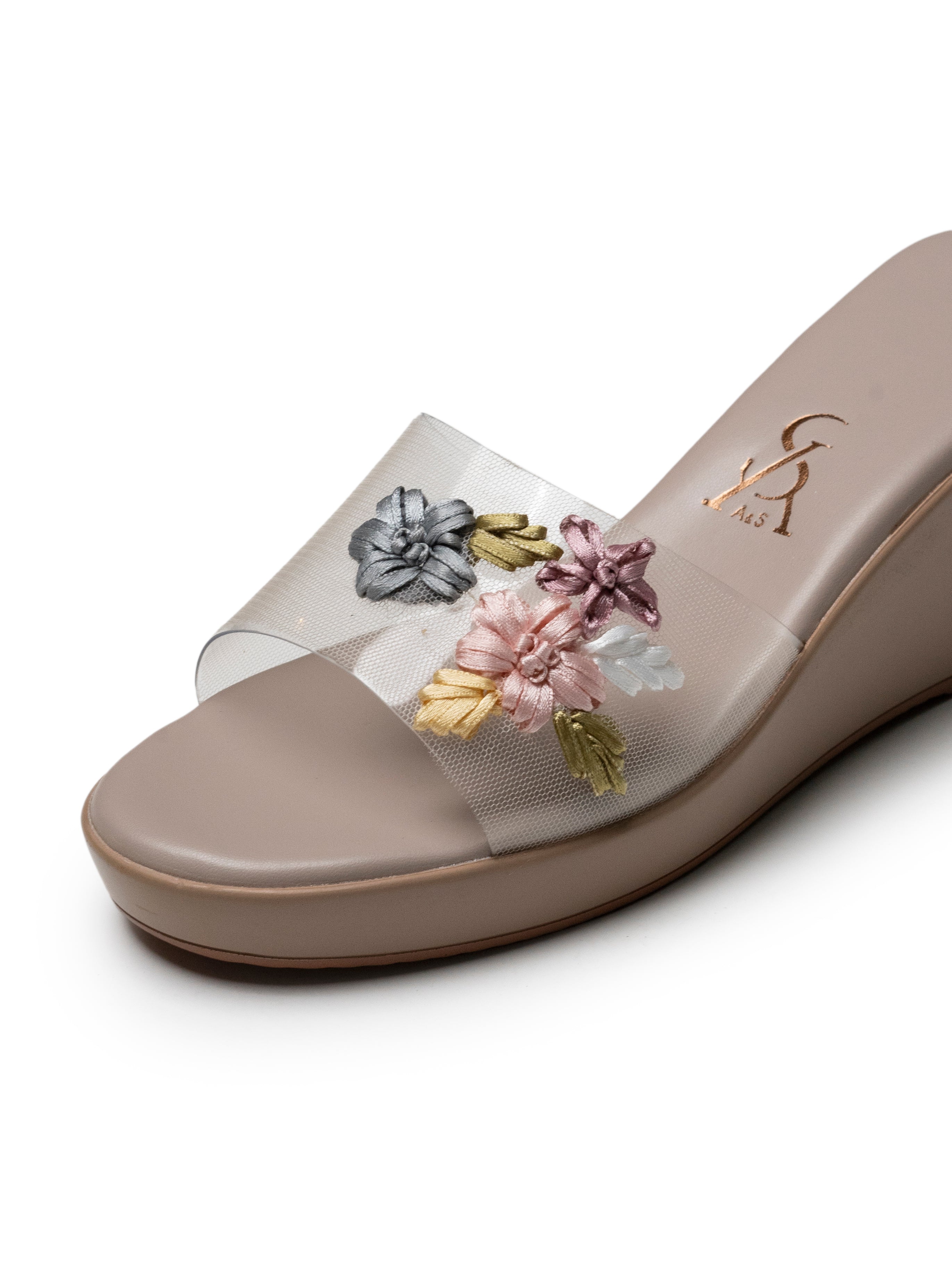 Floral Detail High Wedges