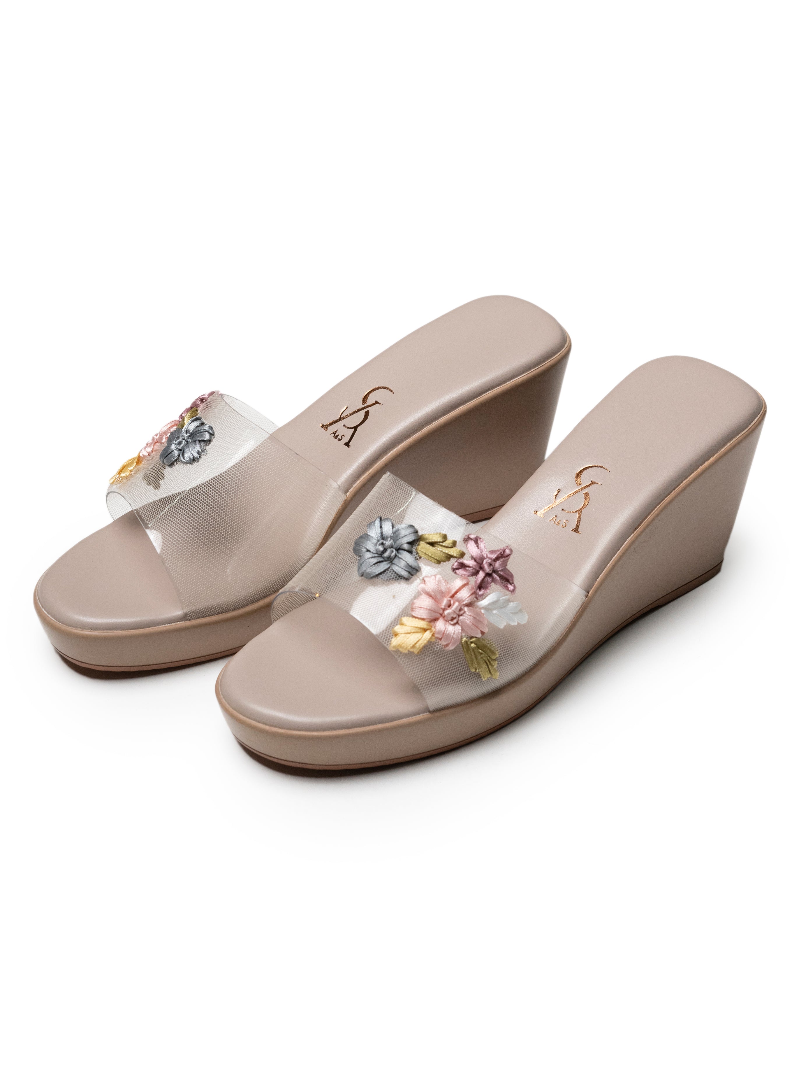 Floral Detail High Wedges