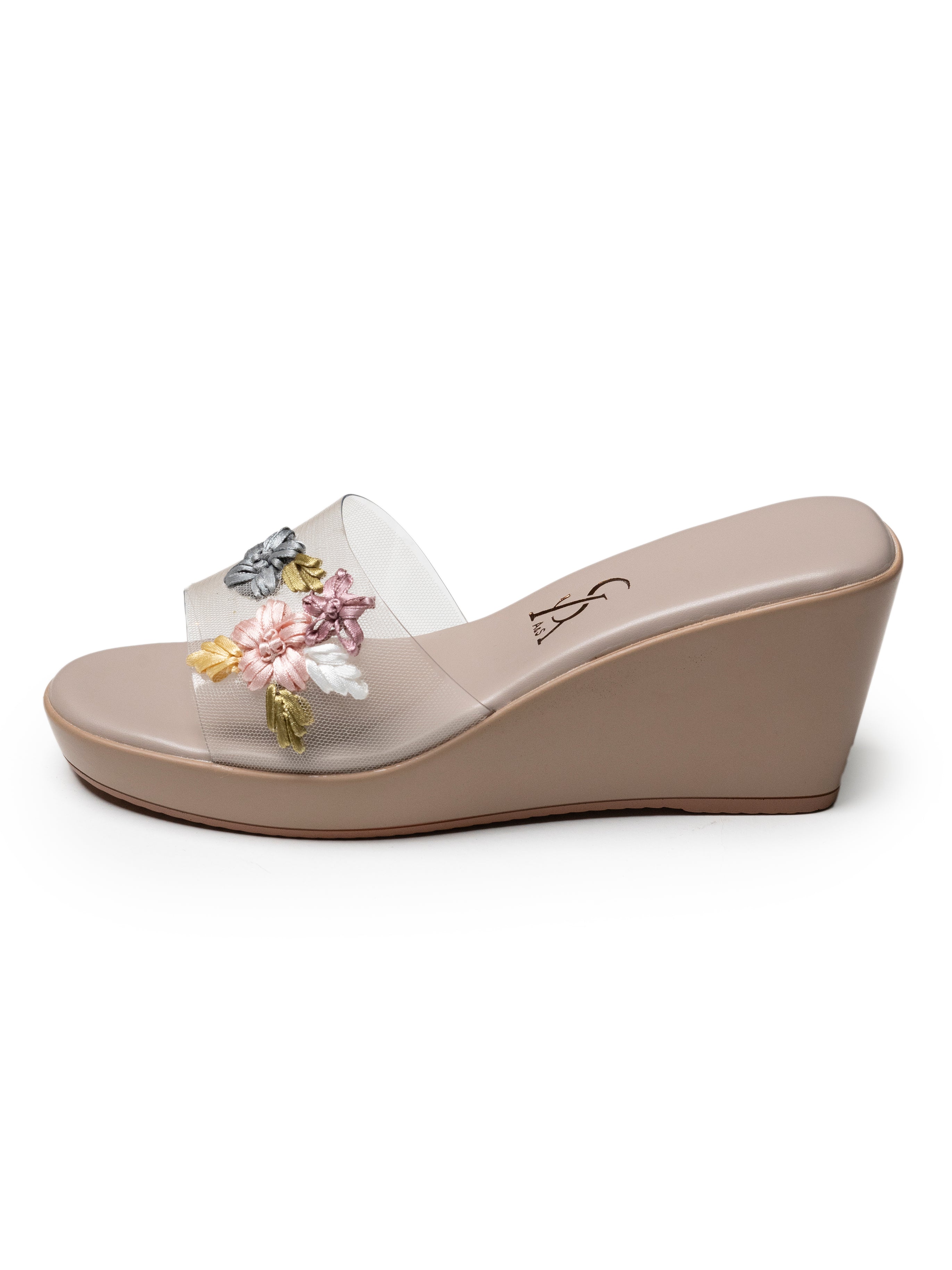 Floral Detail High Wedges