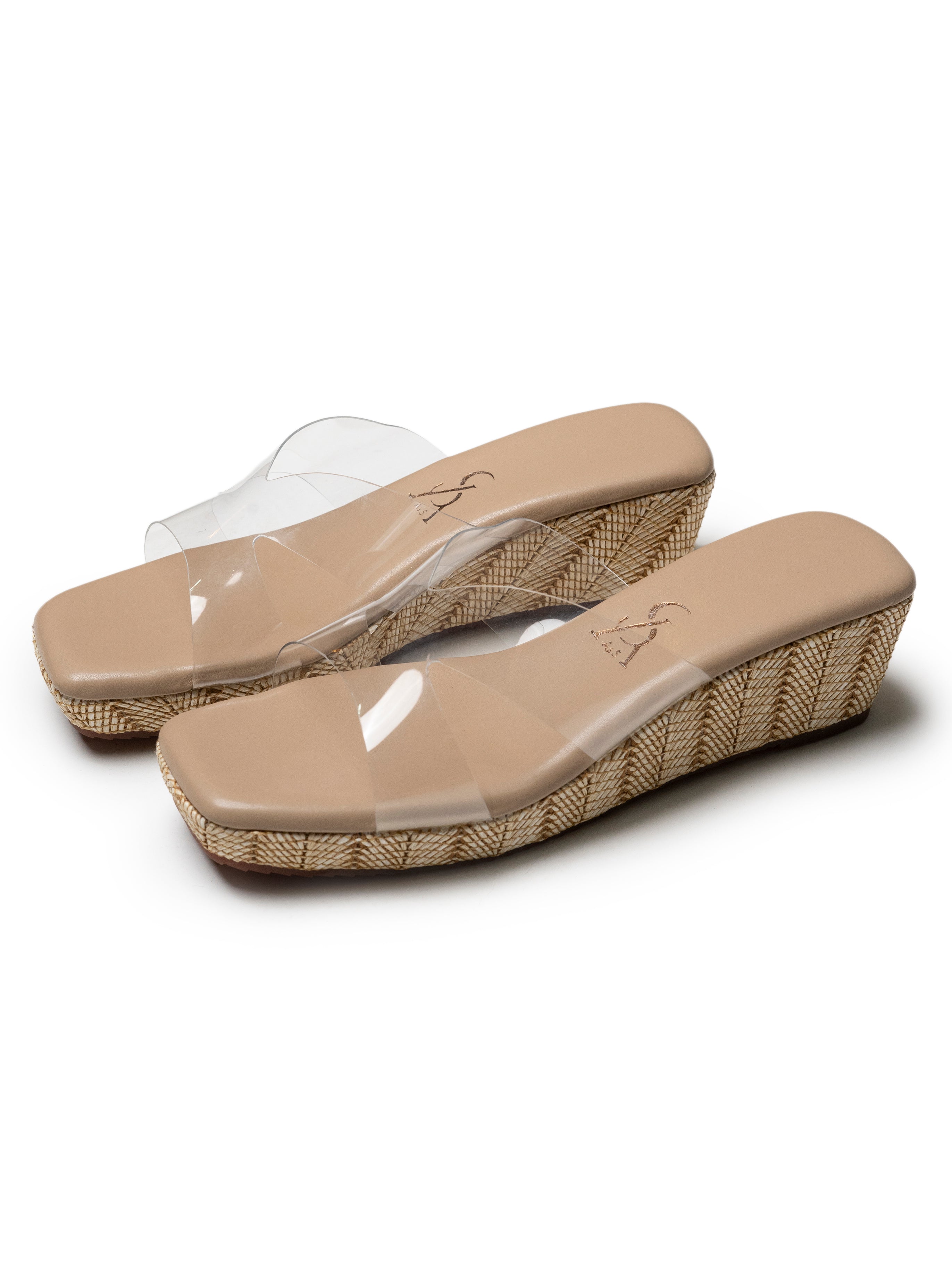 Cutout Transparent Low Wedges