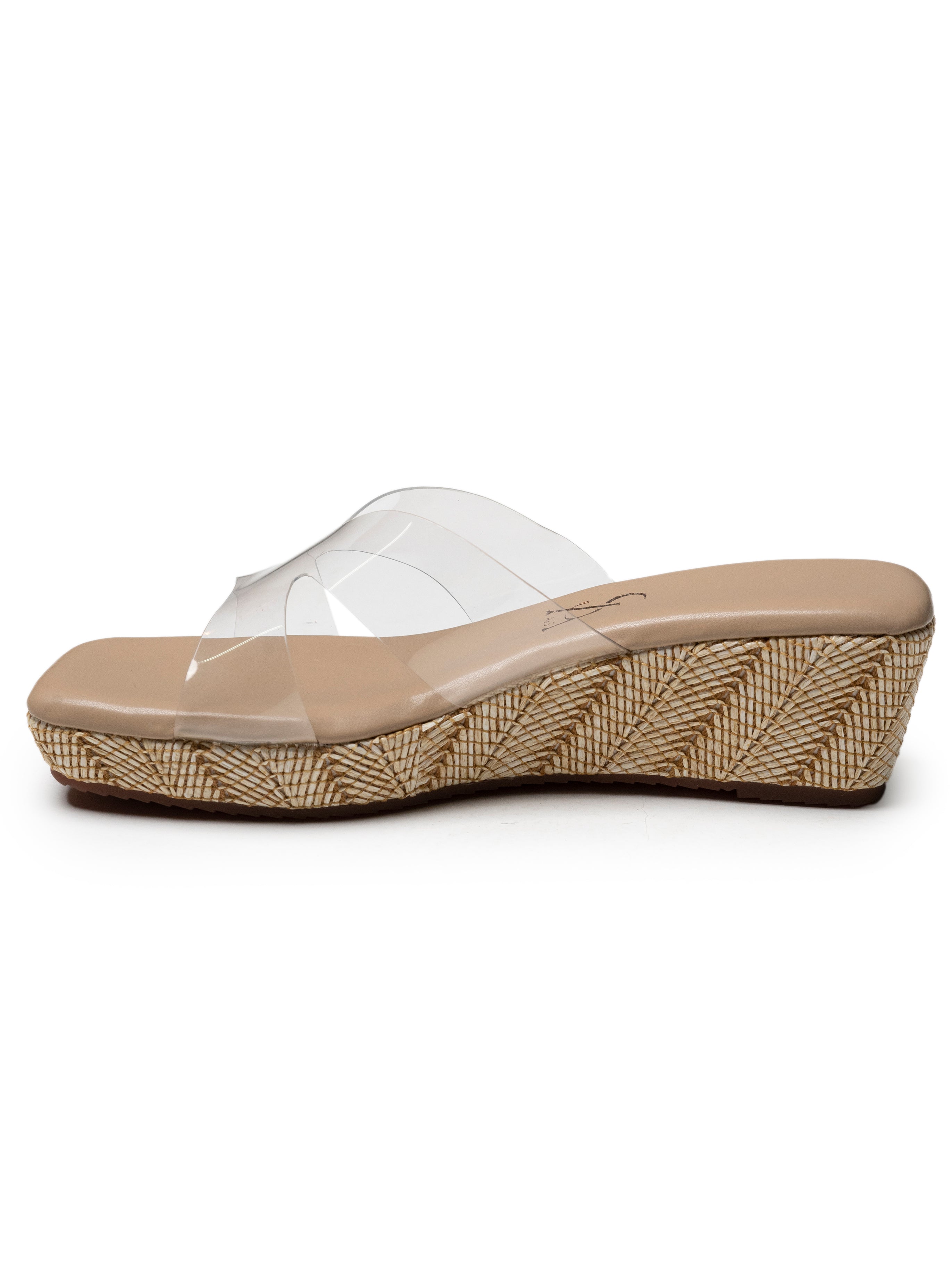 Cutout Transparent Low Wedges