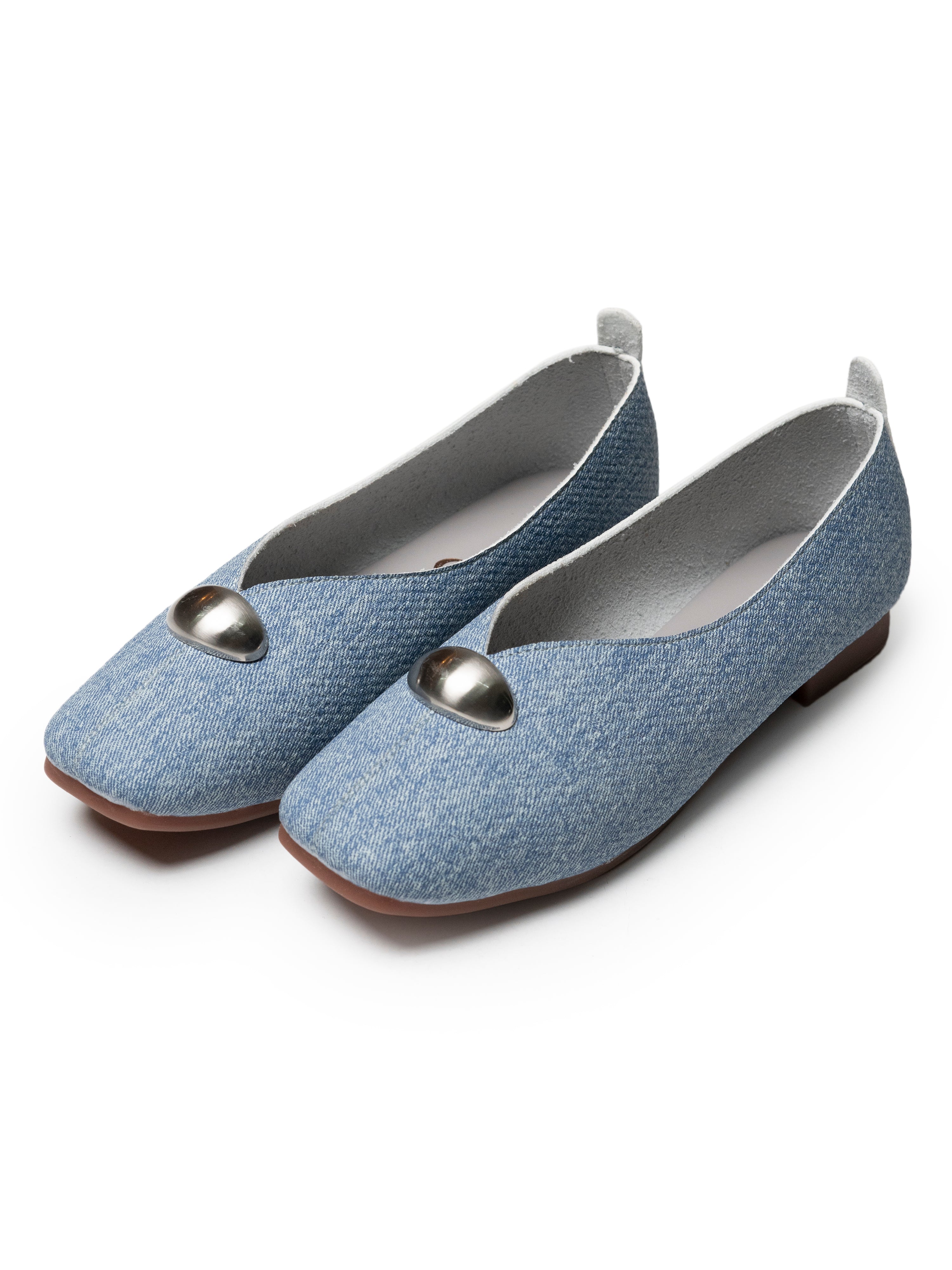 Silver Stud Detail Loafers