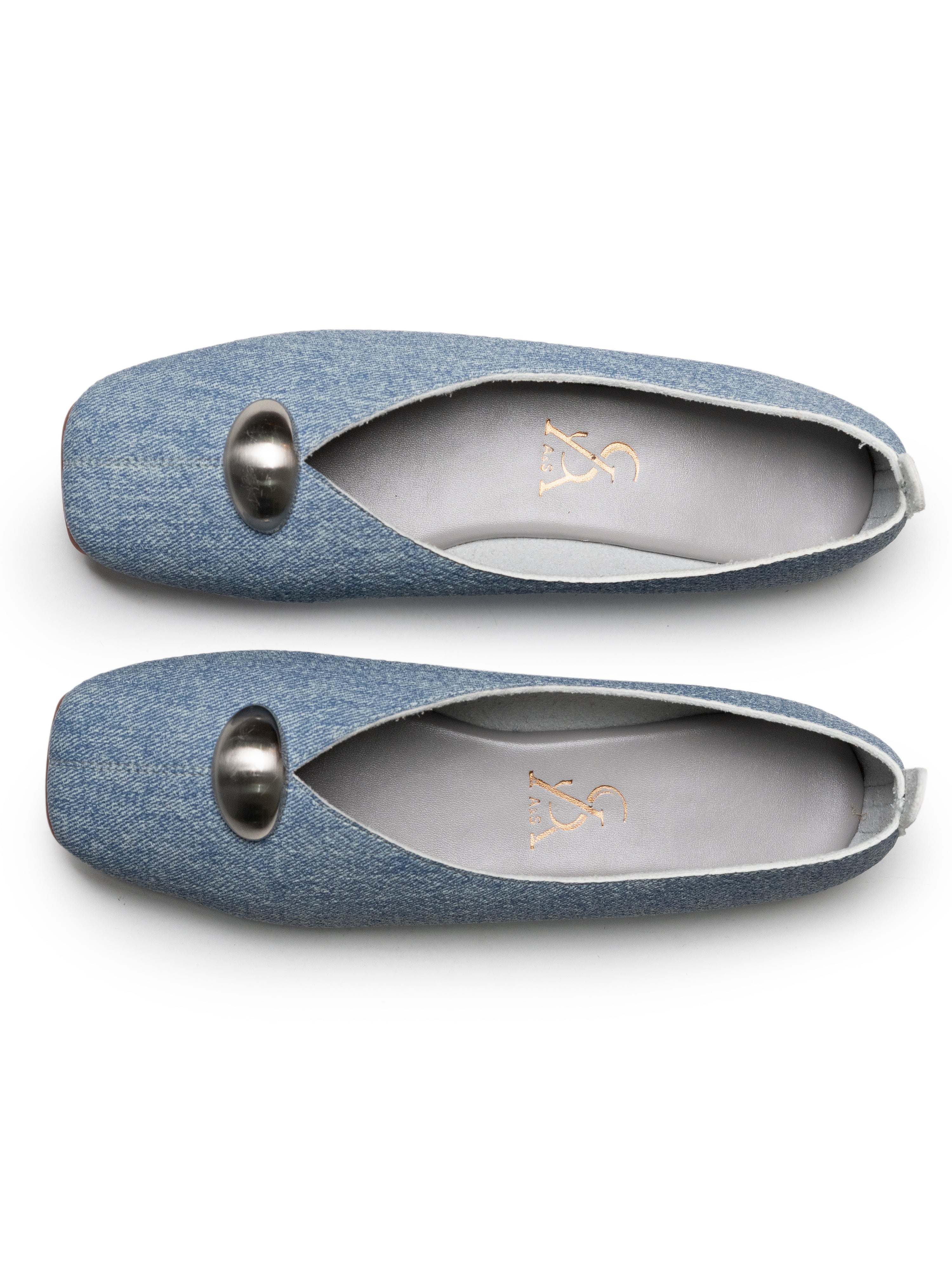 Silver Stud Detail Loafers