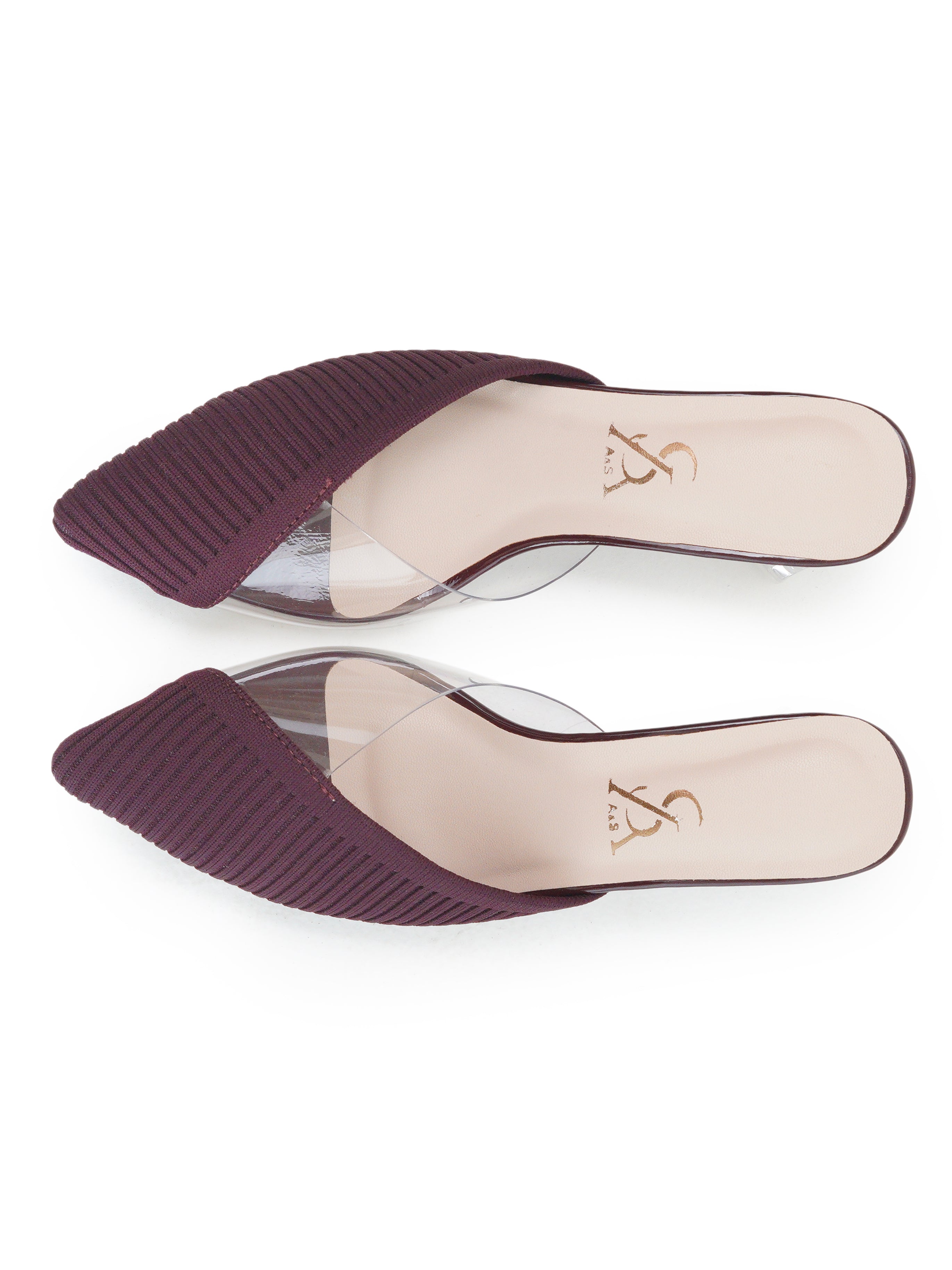 Quilted Vinyl transparent Low Heel