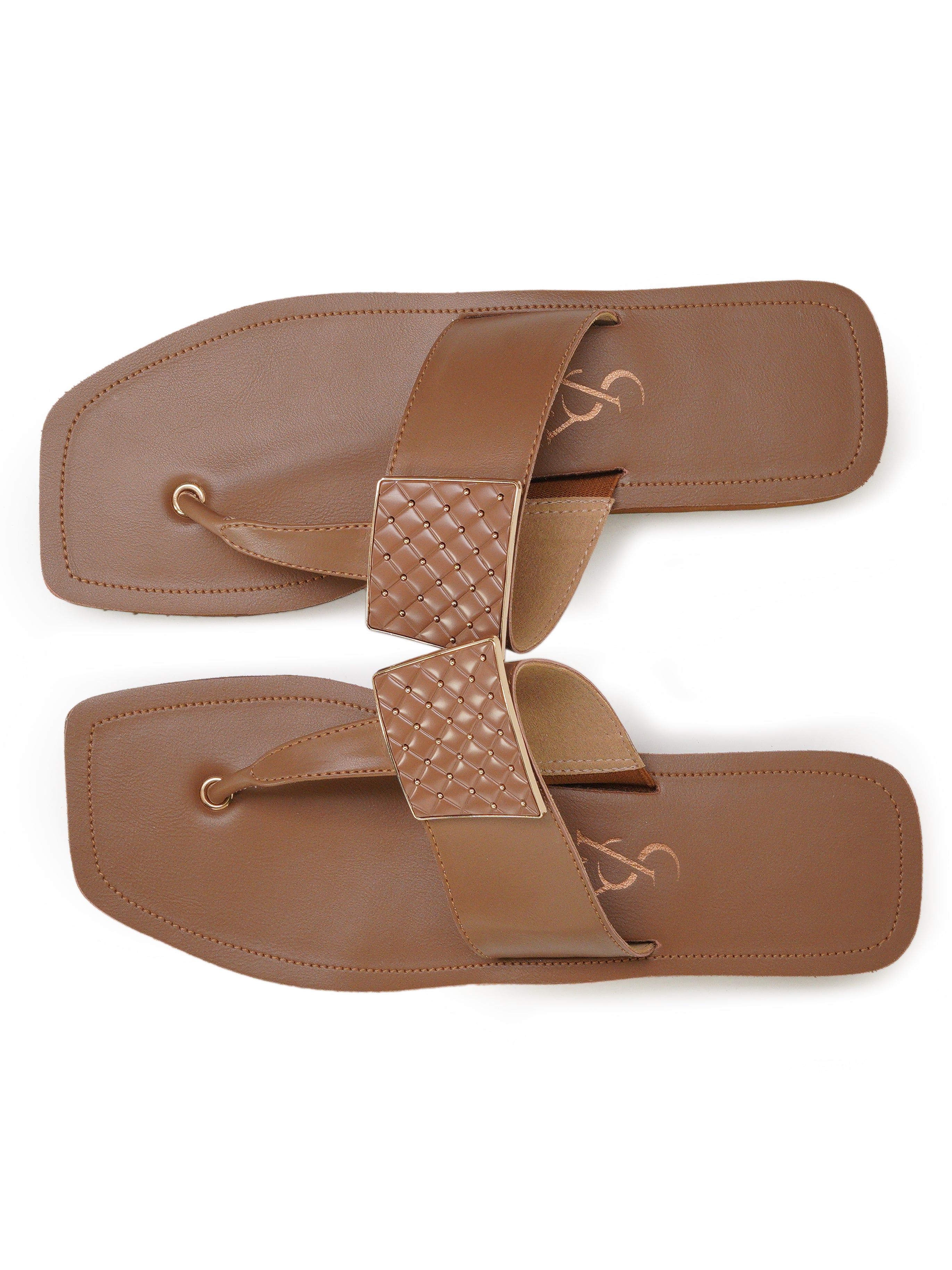 Square toe strap detail flip flop