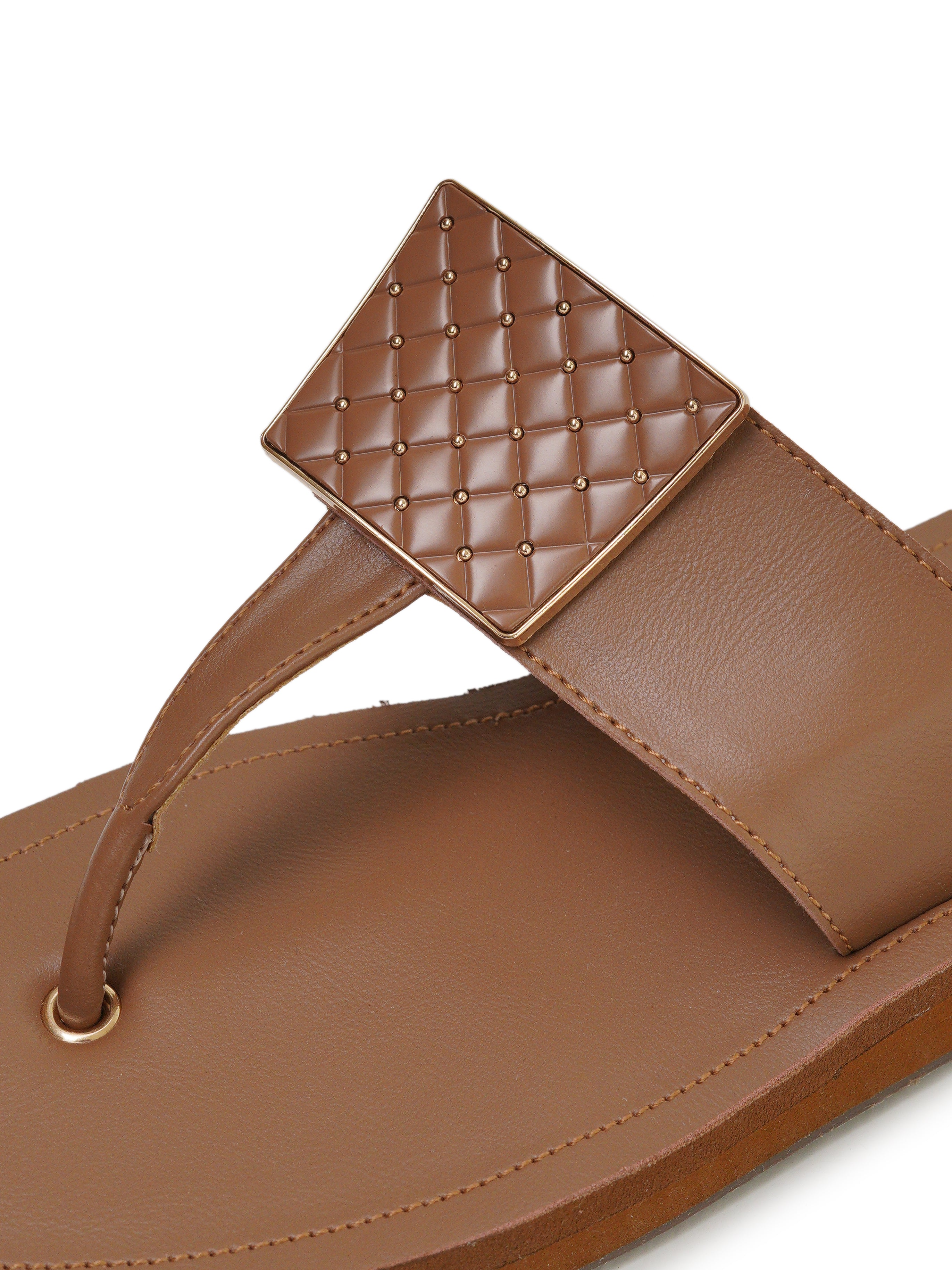 Square toe strap detail flip flop