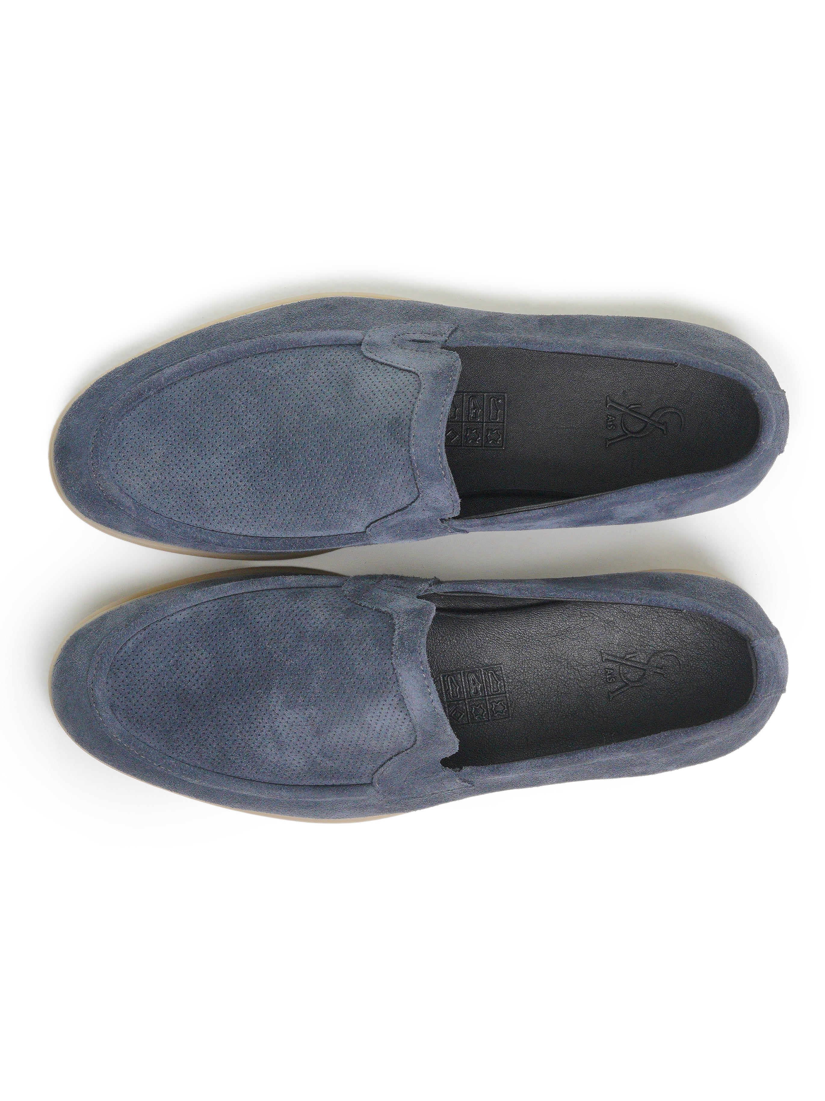 Textured suede loafers