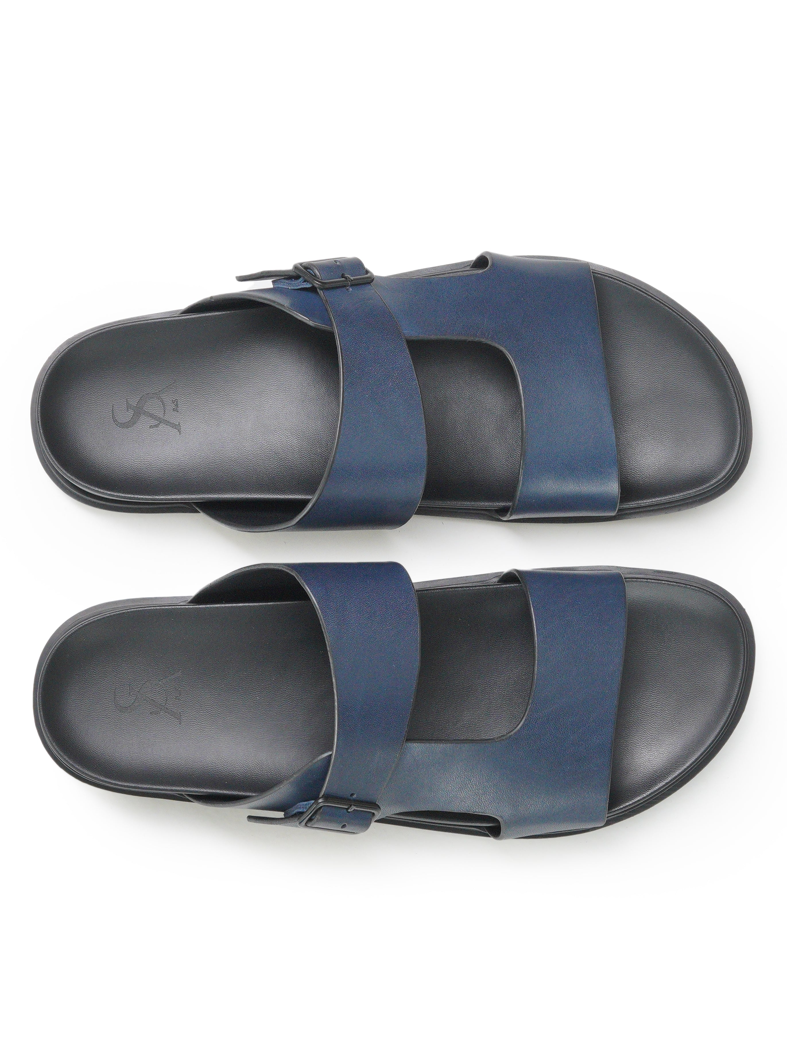 Double strap sandals with buckle