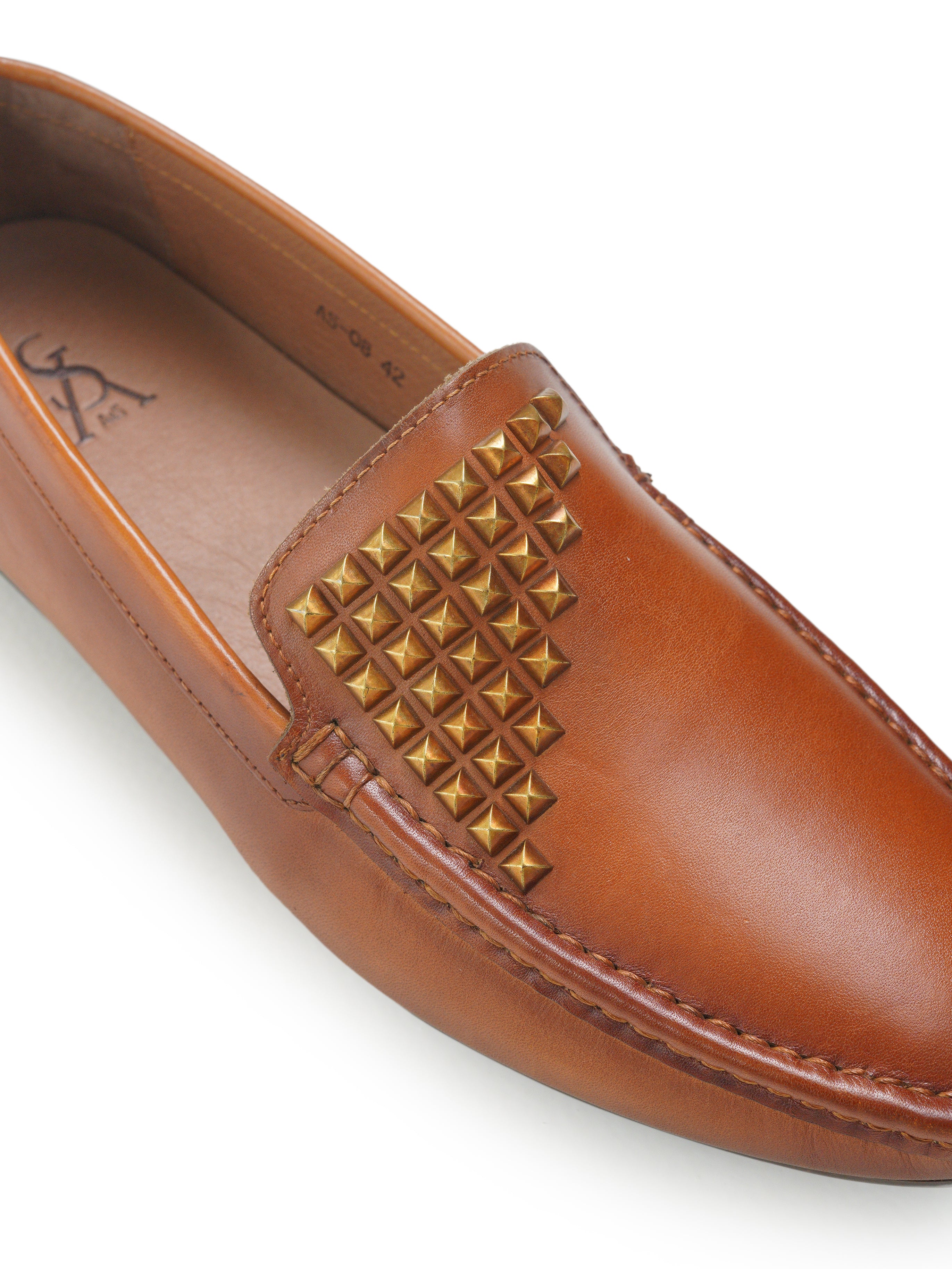 Studded moccasins