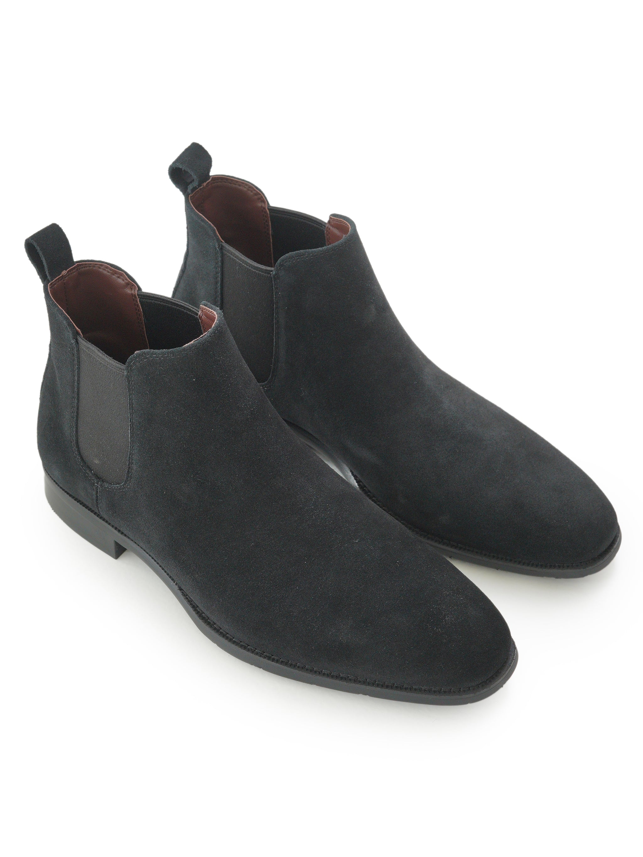 Black suede boots