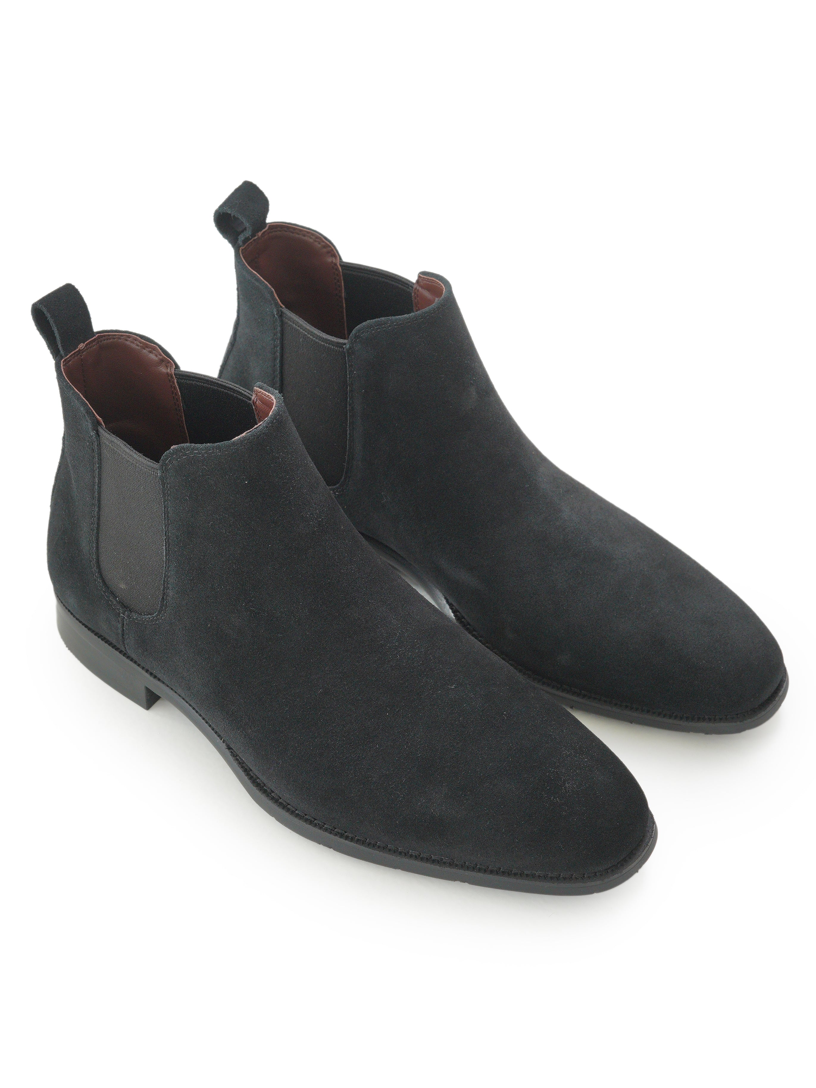 Black suede boots