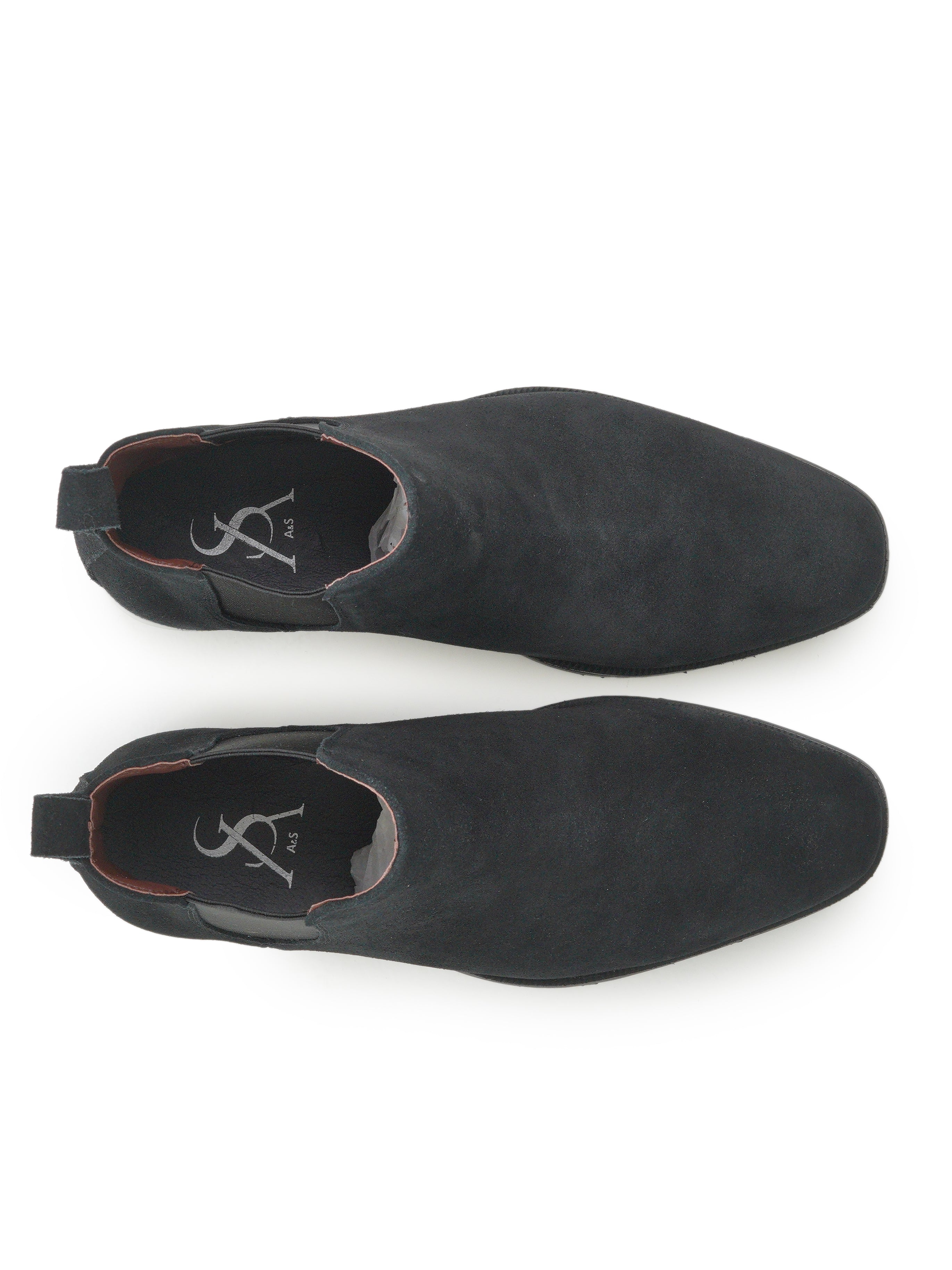 Black suede boots