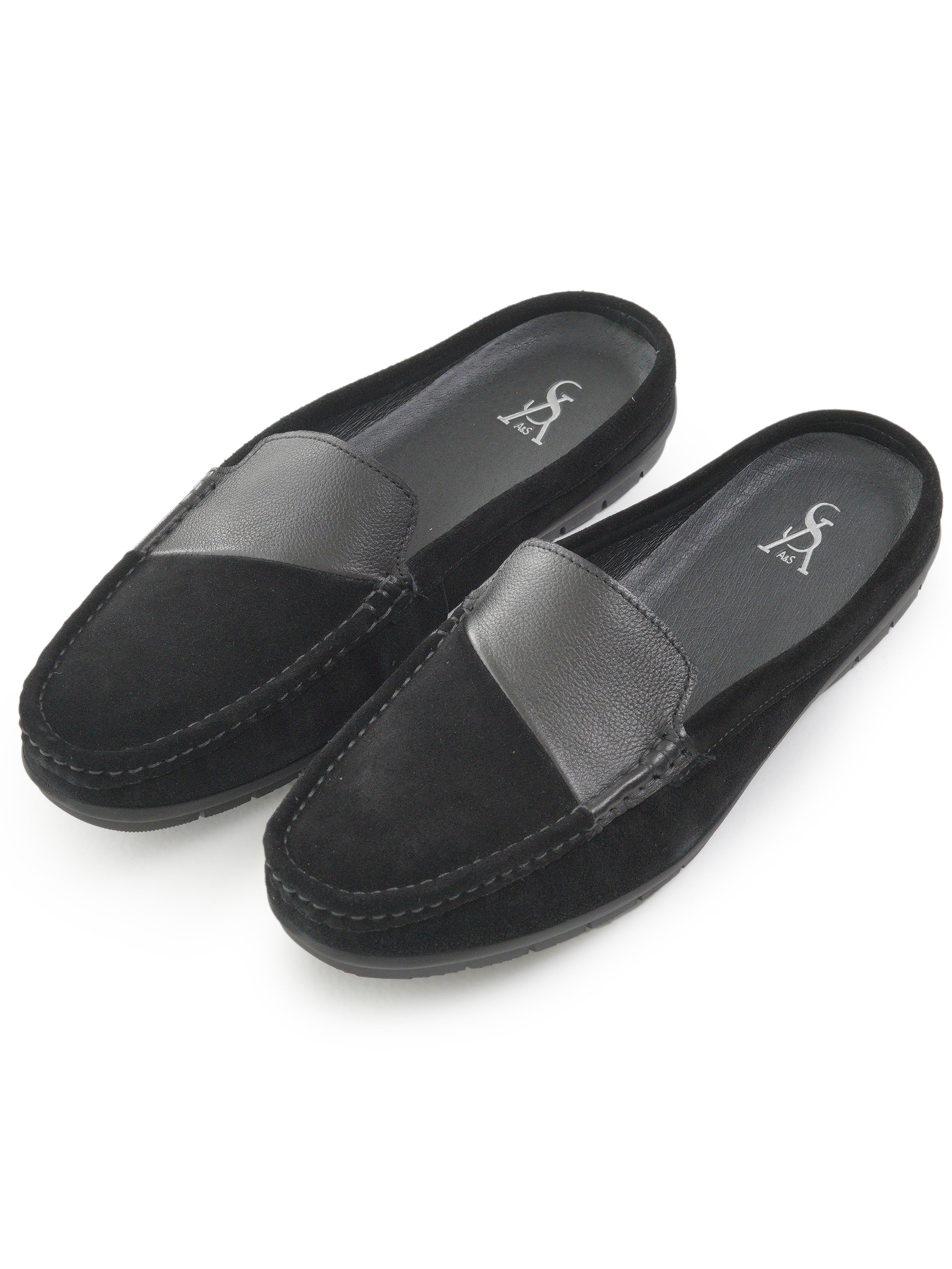 Casual mules with leather detailing