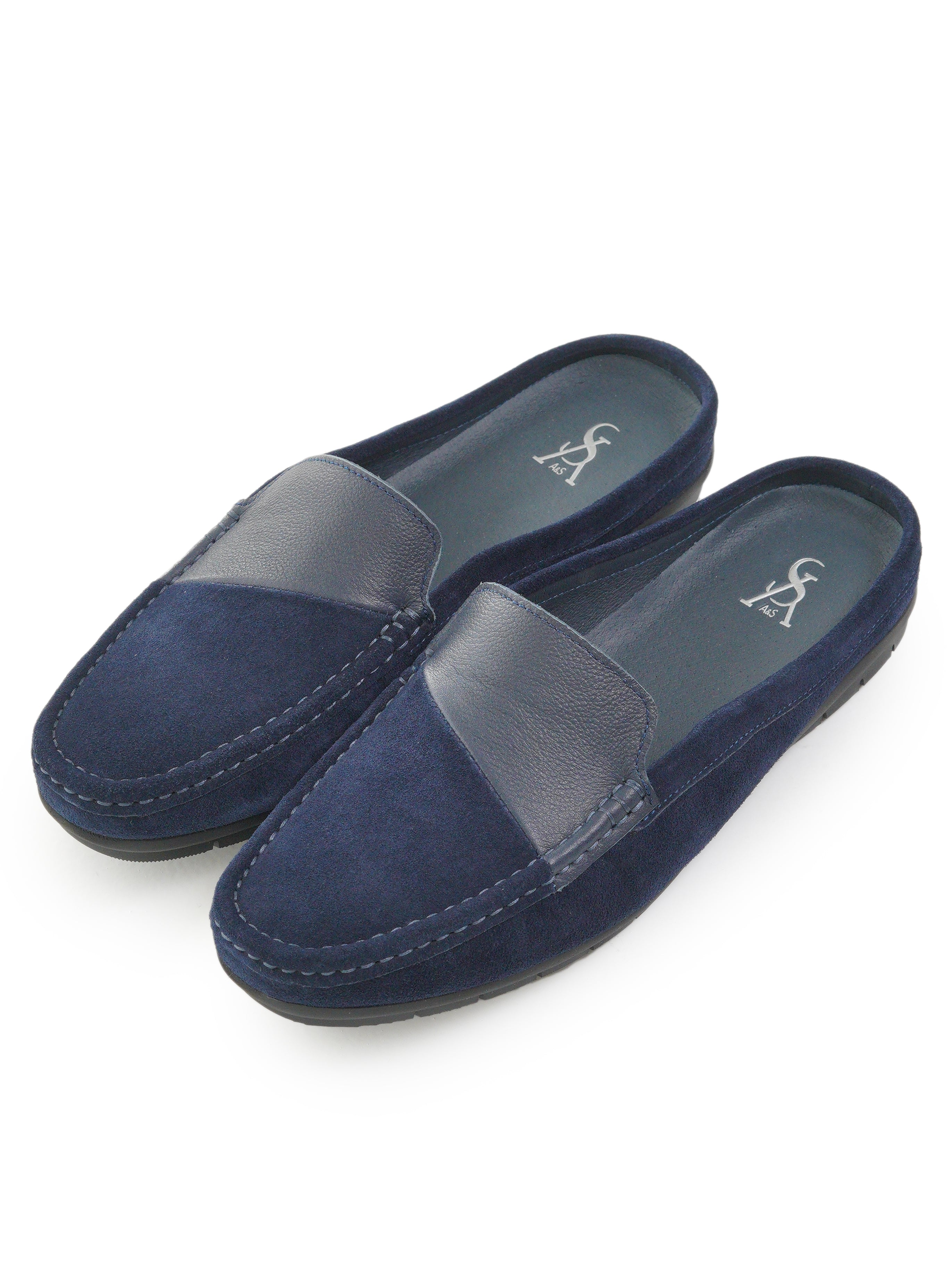Casual mules with leather detailing