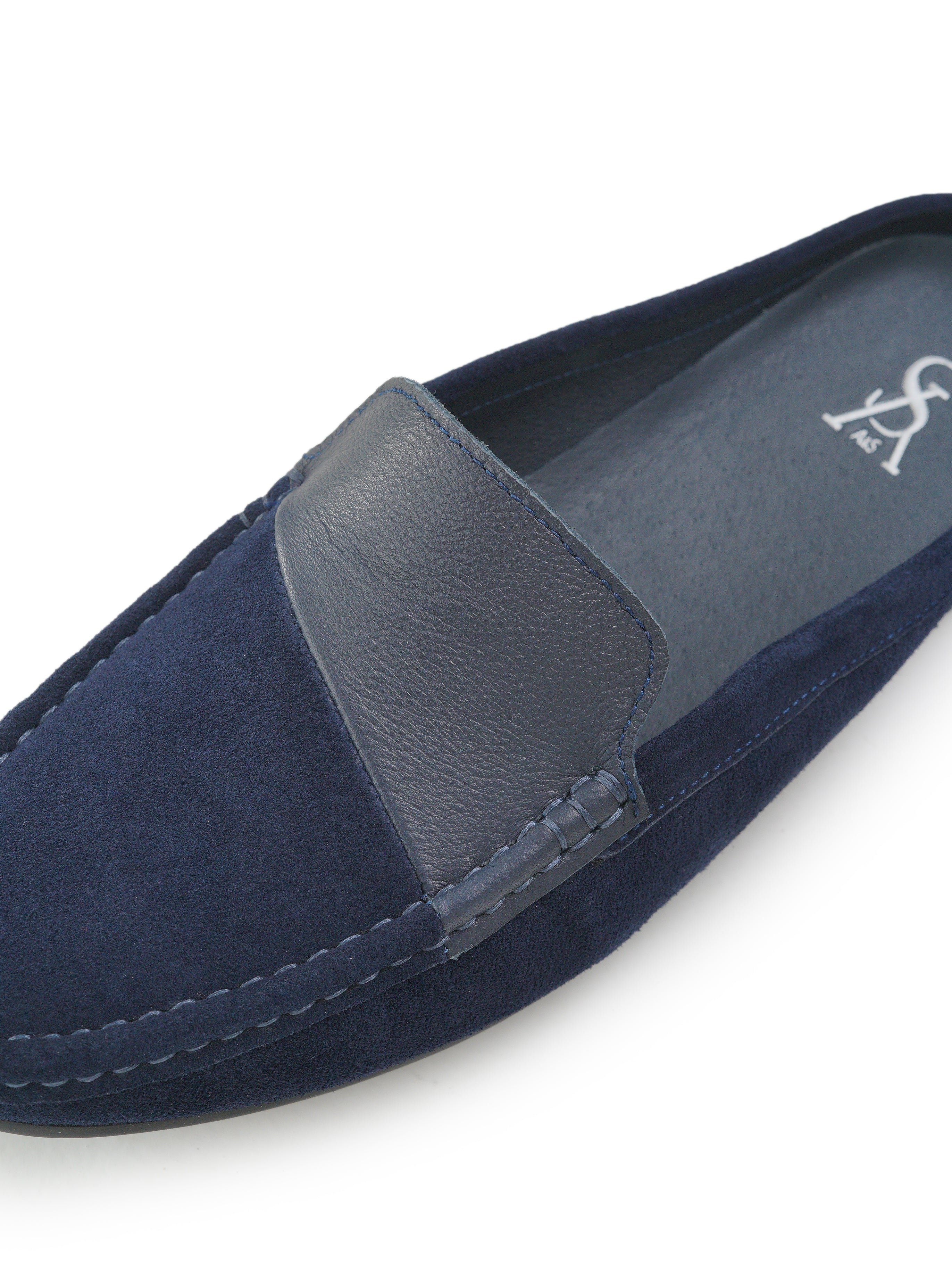 Casual mules with leather detailing