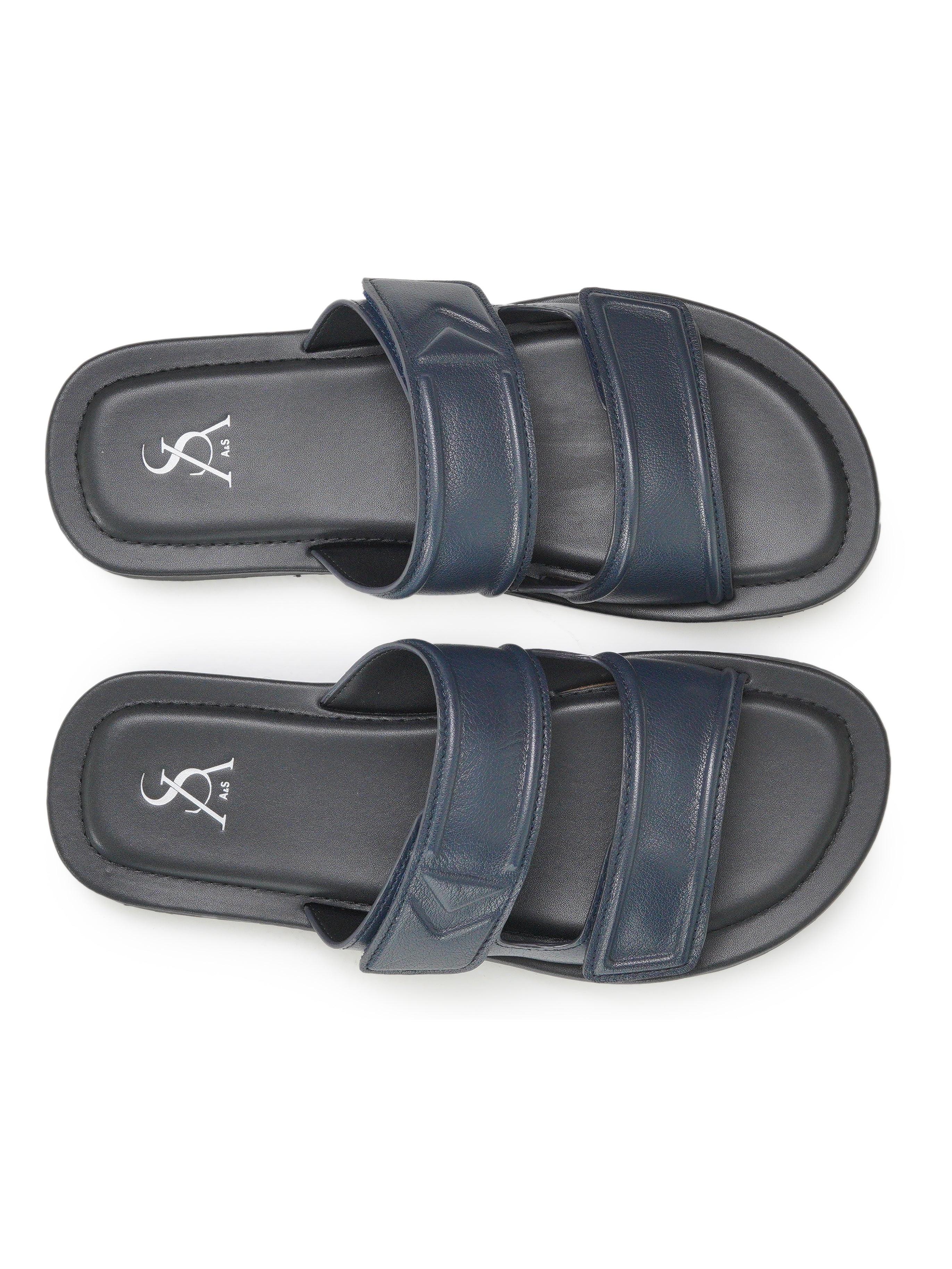 Leather slip-on sandals