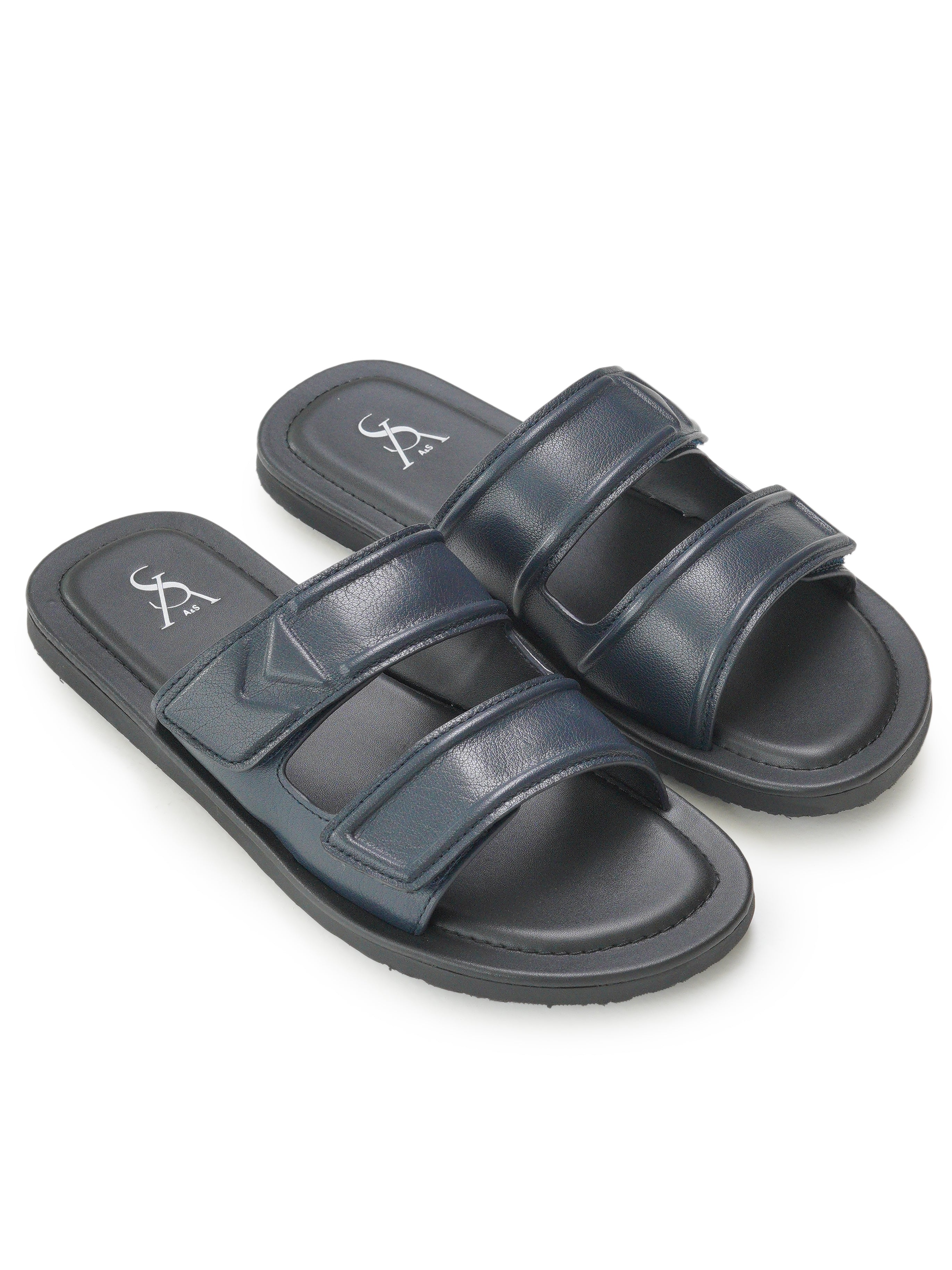 Leather slip-on sandals