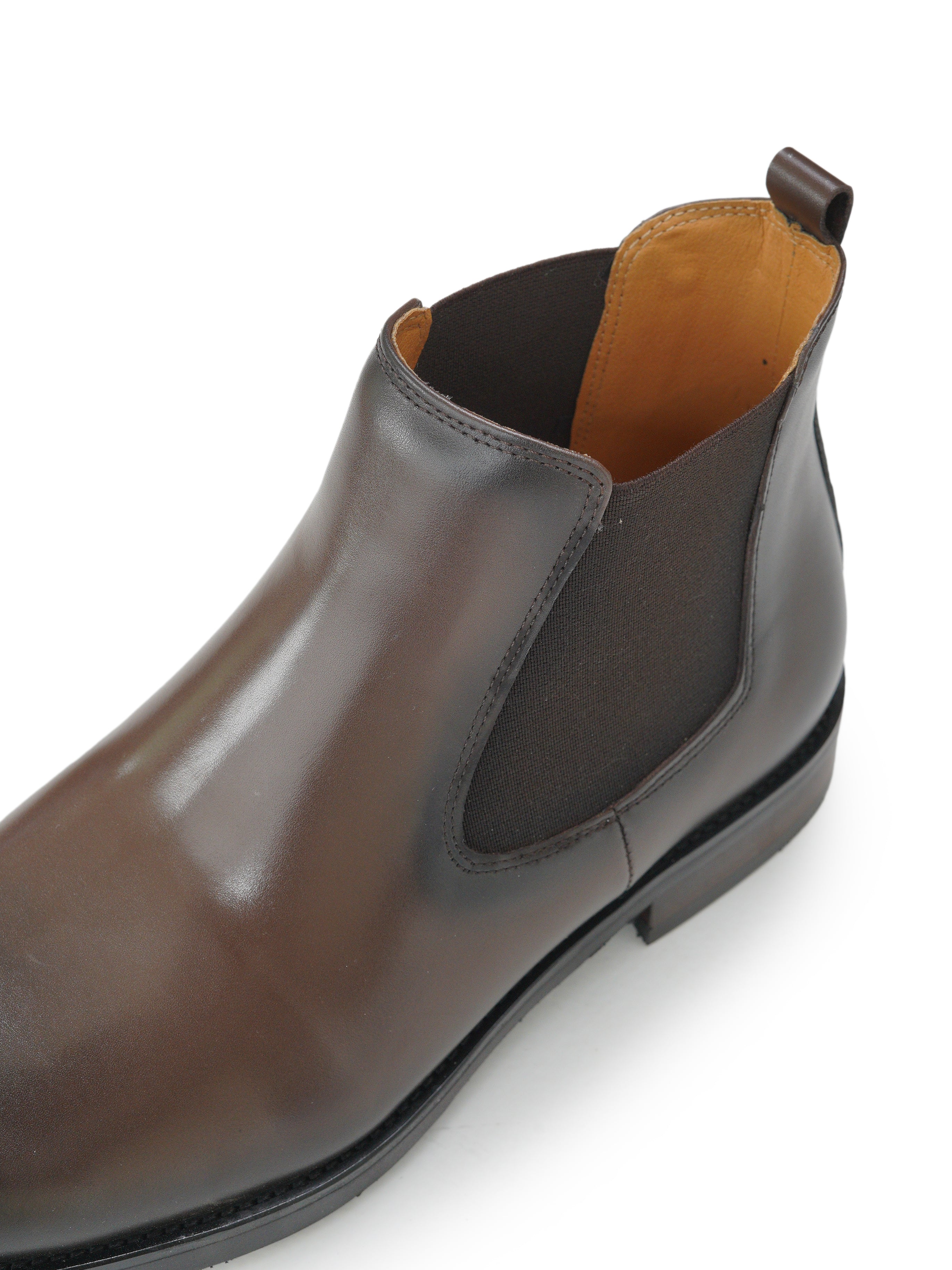 Brown leather chelsea boots