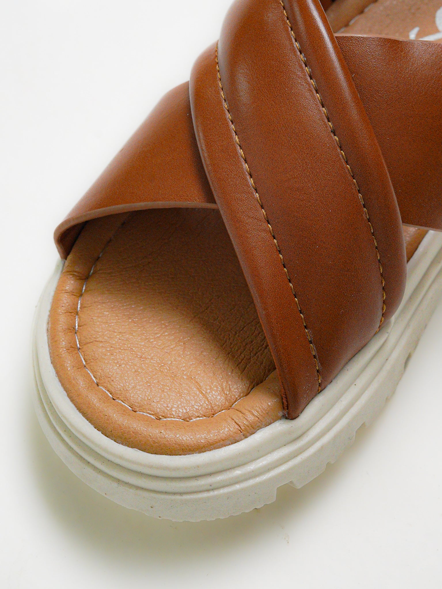 Wide Cross Strap Sandals