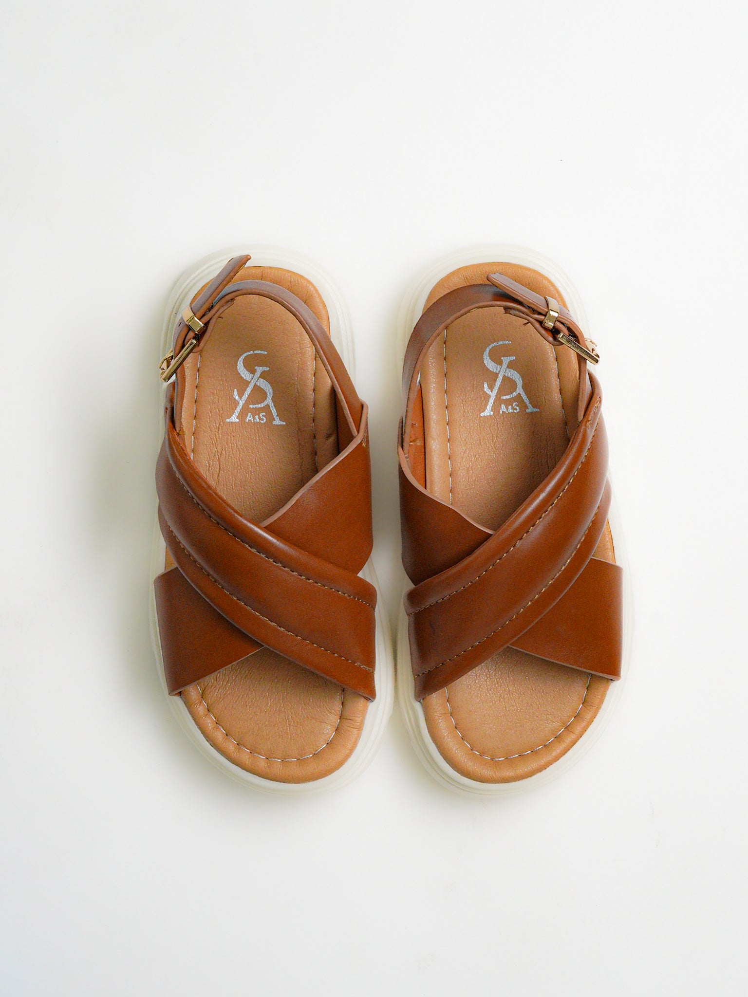 Wide Cross Strap Sandals
