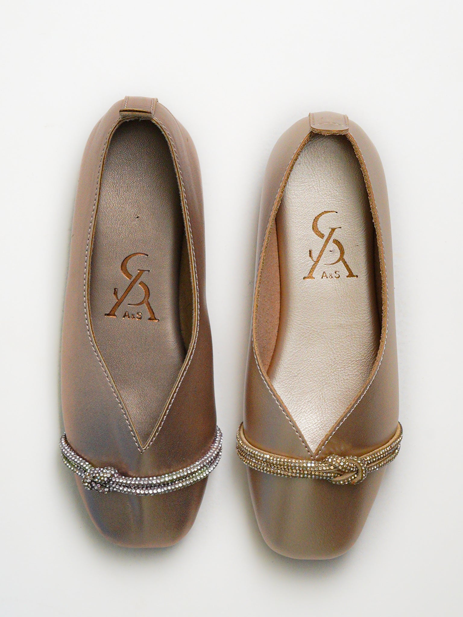 Chain Strap Knot Detail Ballerinas