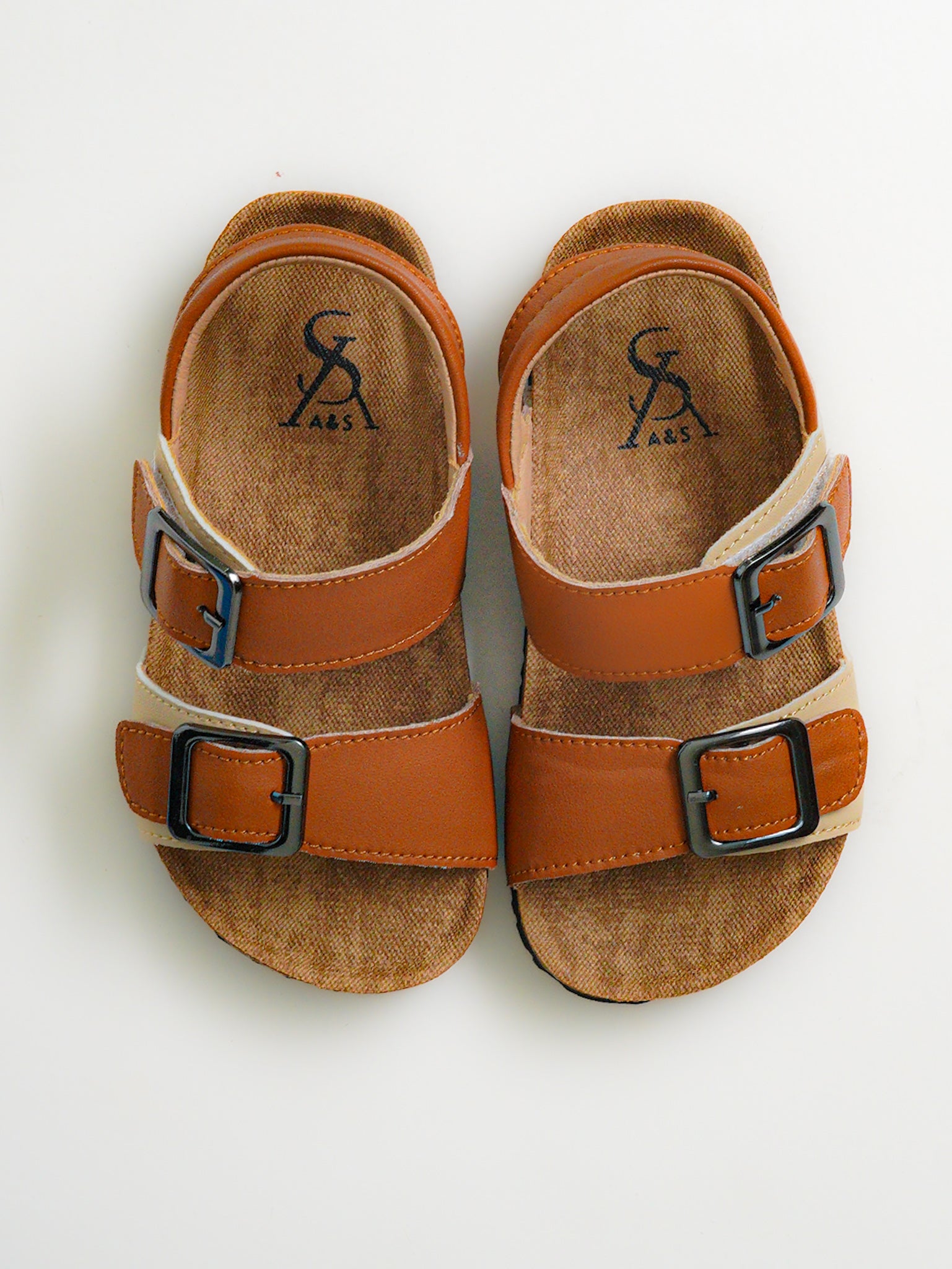 Dual Strap Buckle Sandals