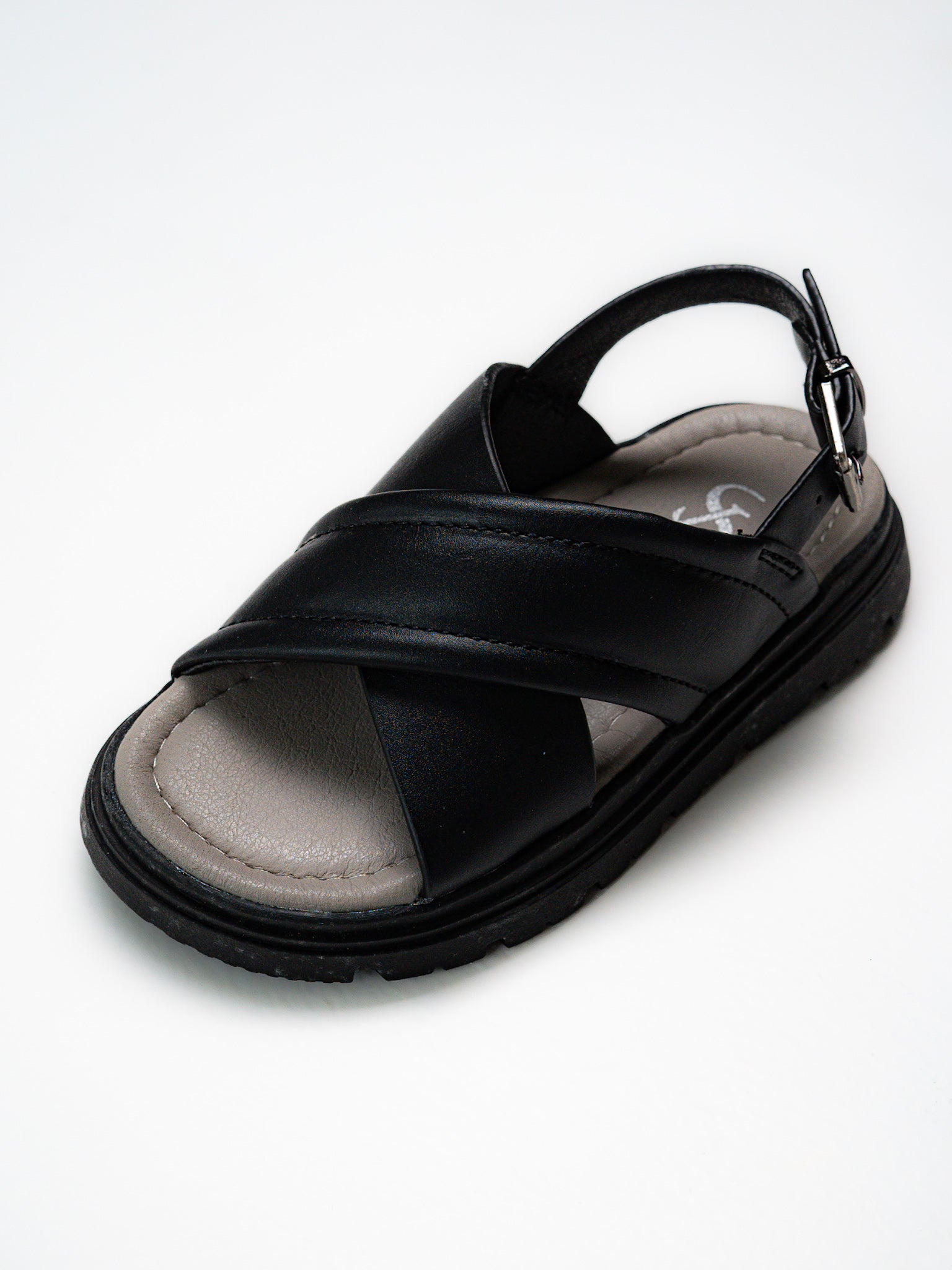 Wide Cross Strap Sandals