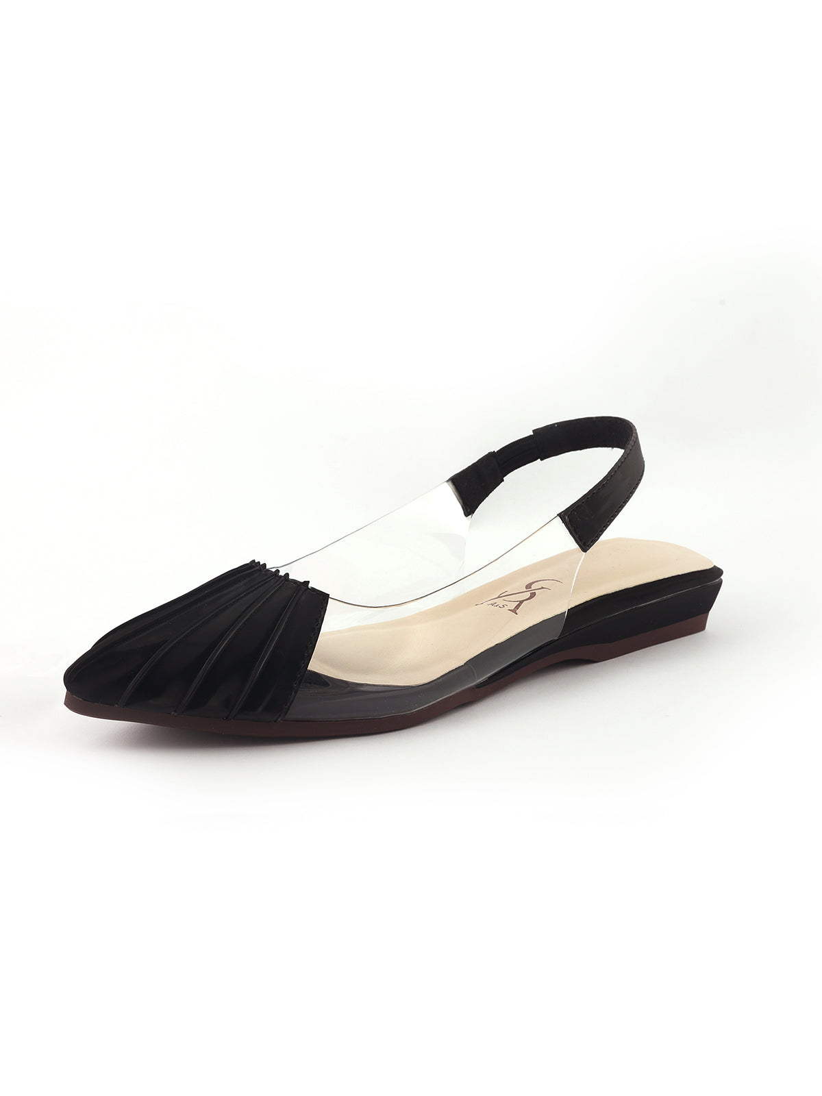 Crinkled Slingback Flats