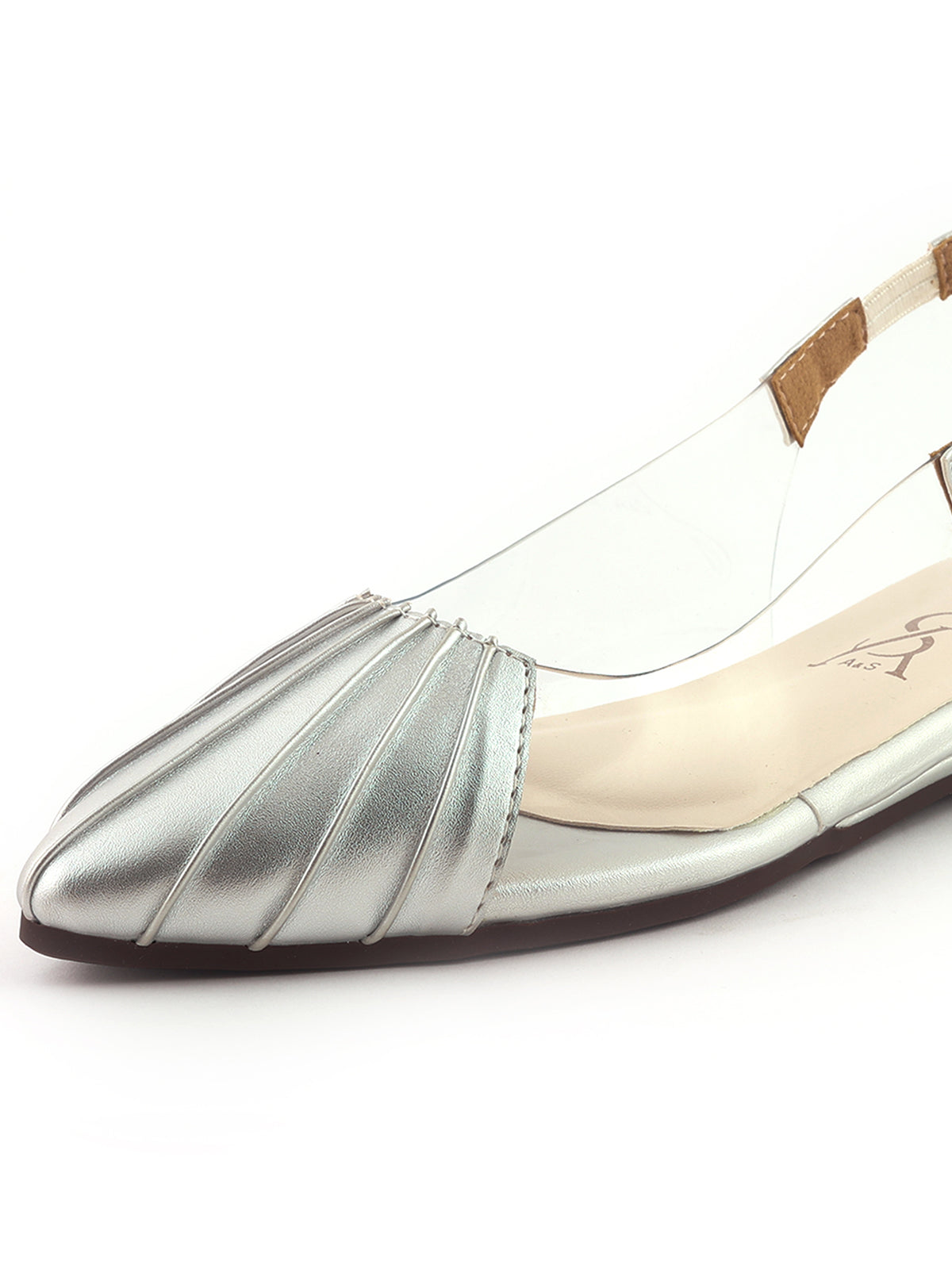 Crinkled Slingback Flats