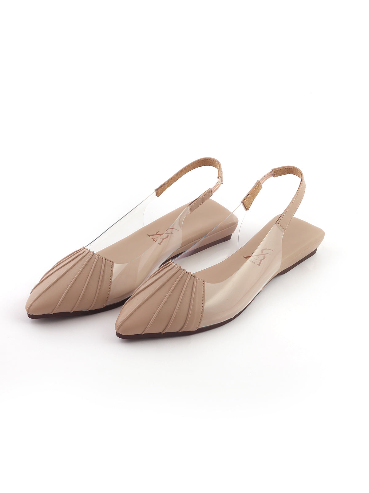 Crinkled Slingback Flats
