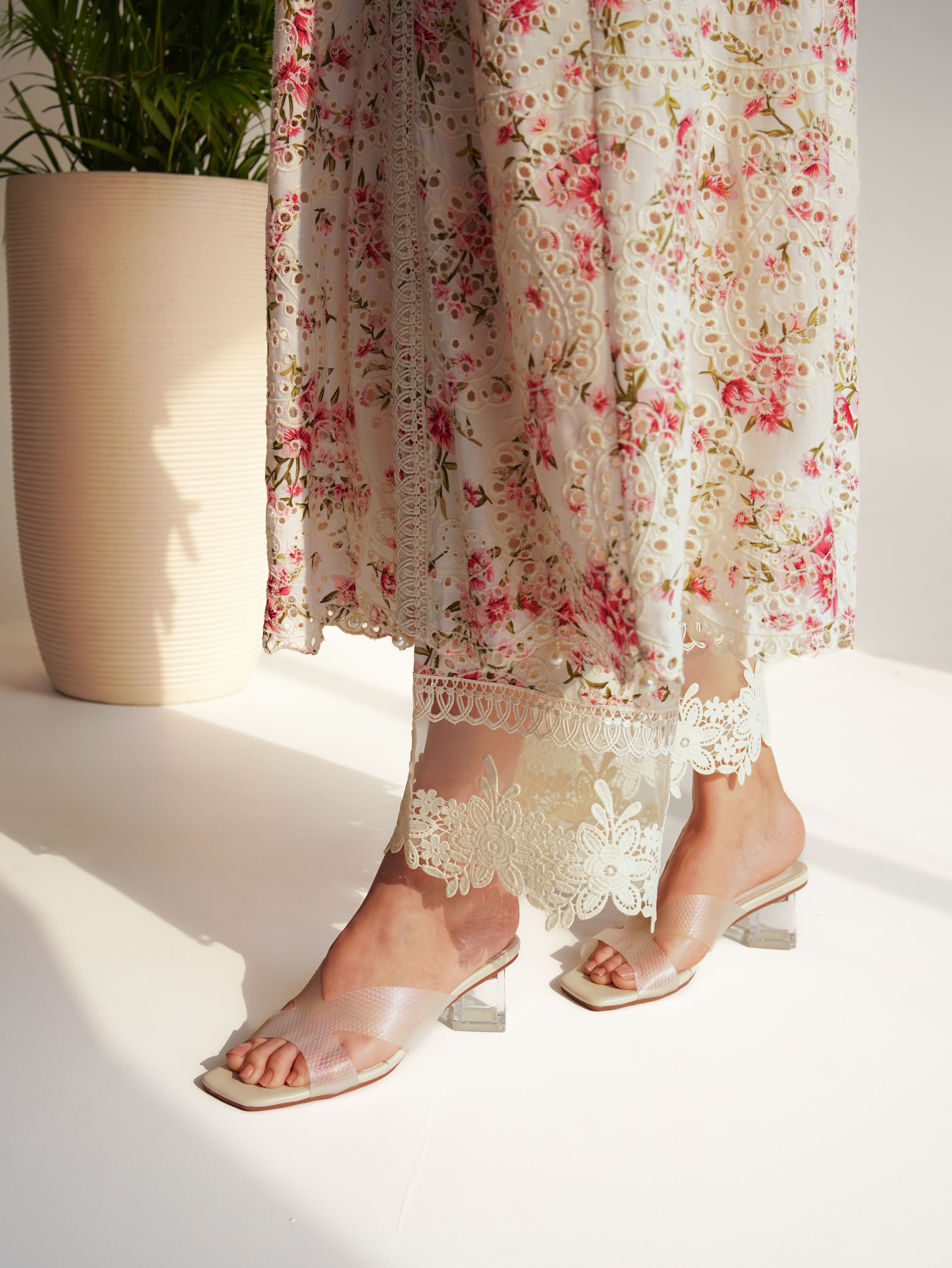 Cutout Strap Low Block Heel