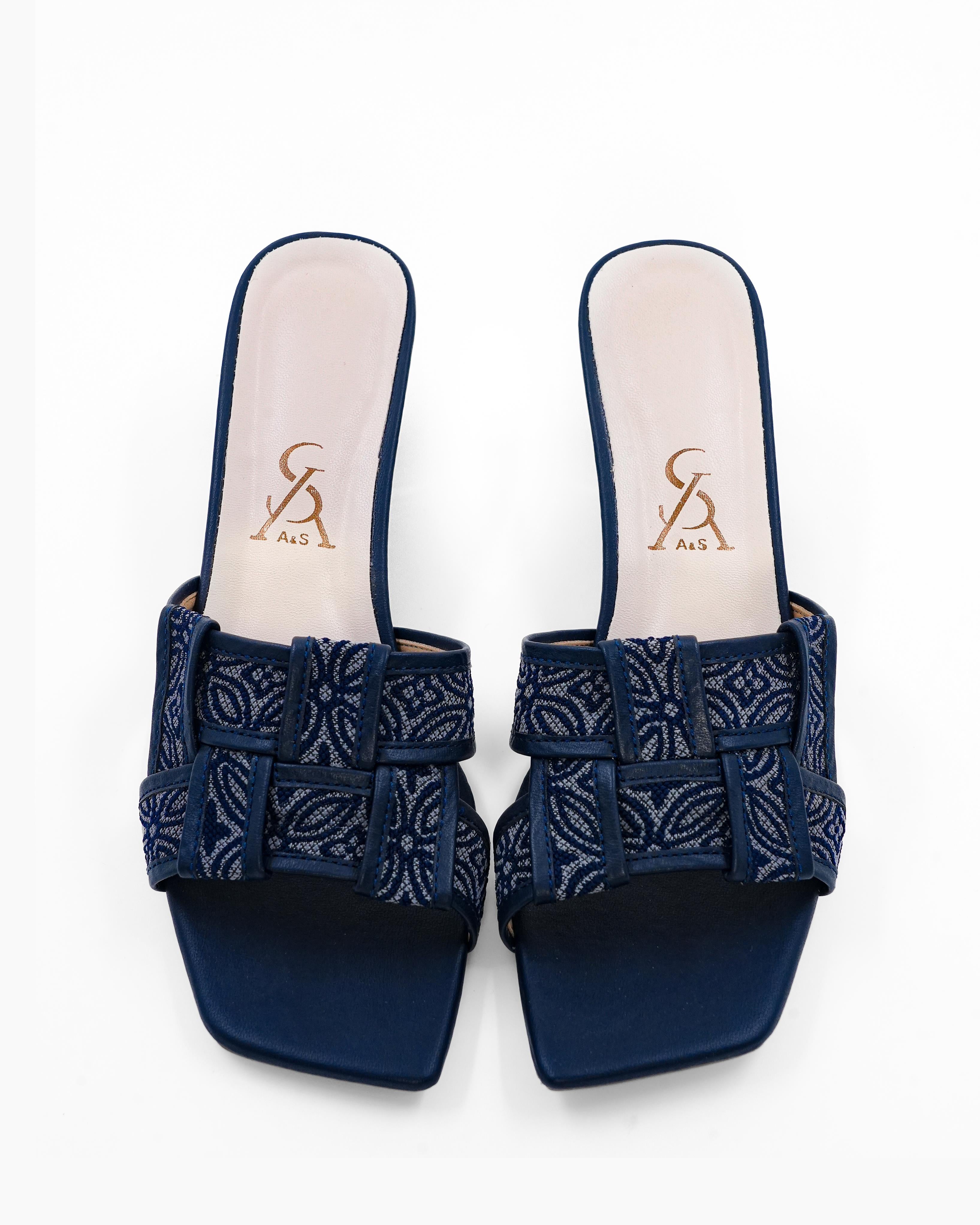 Printed Cutout Kitten Heel