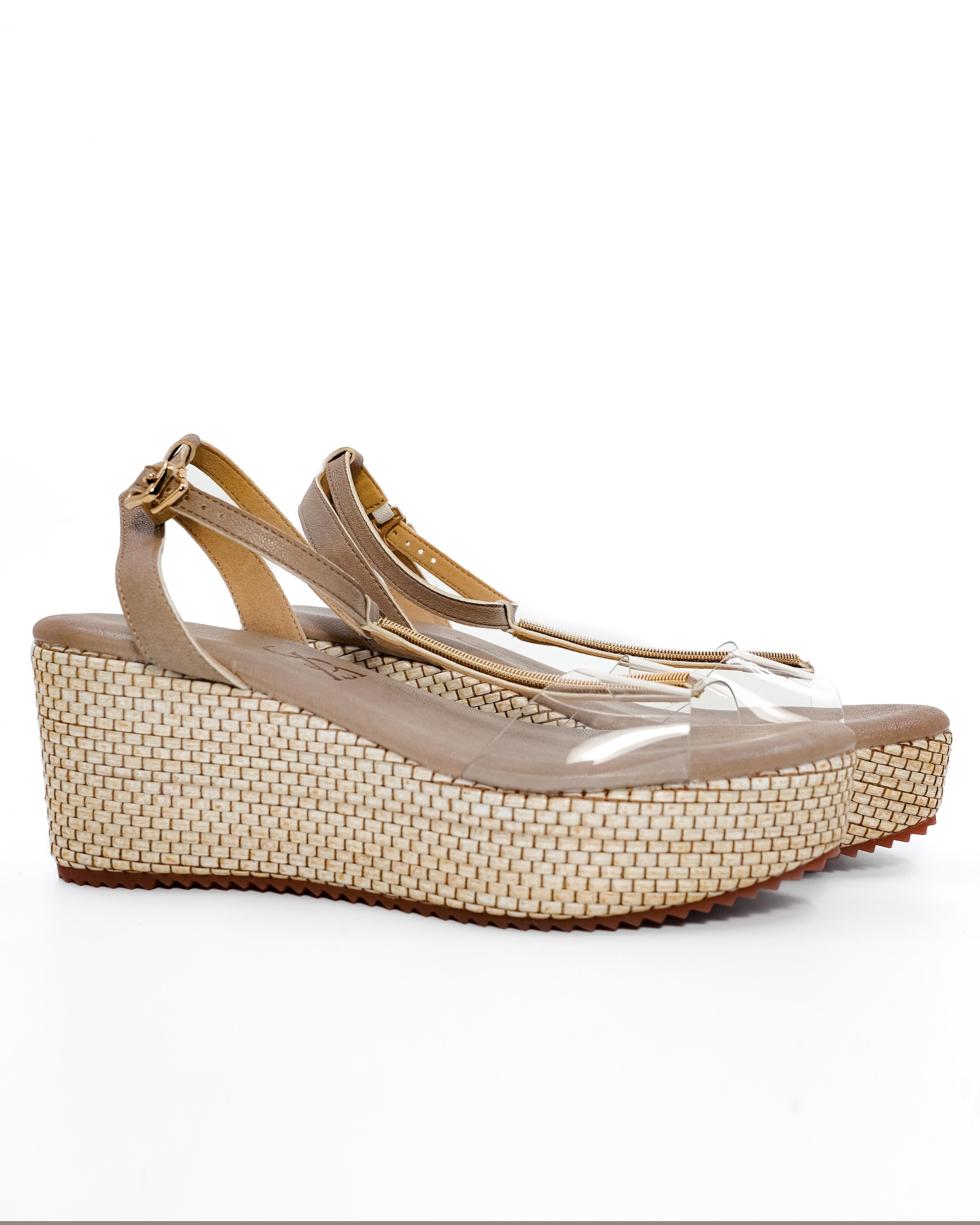 Jute Textured Detail Vinyl Wedges
