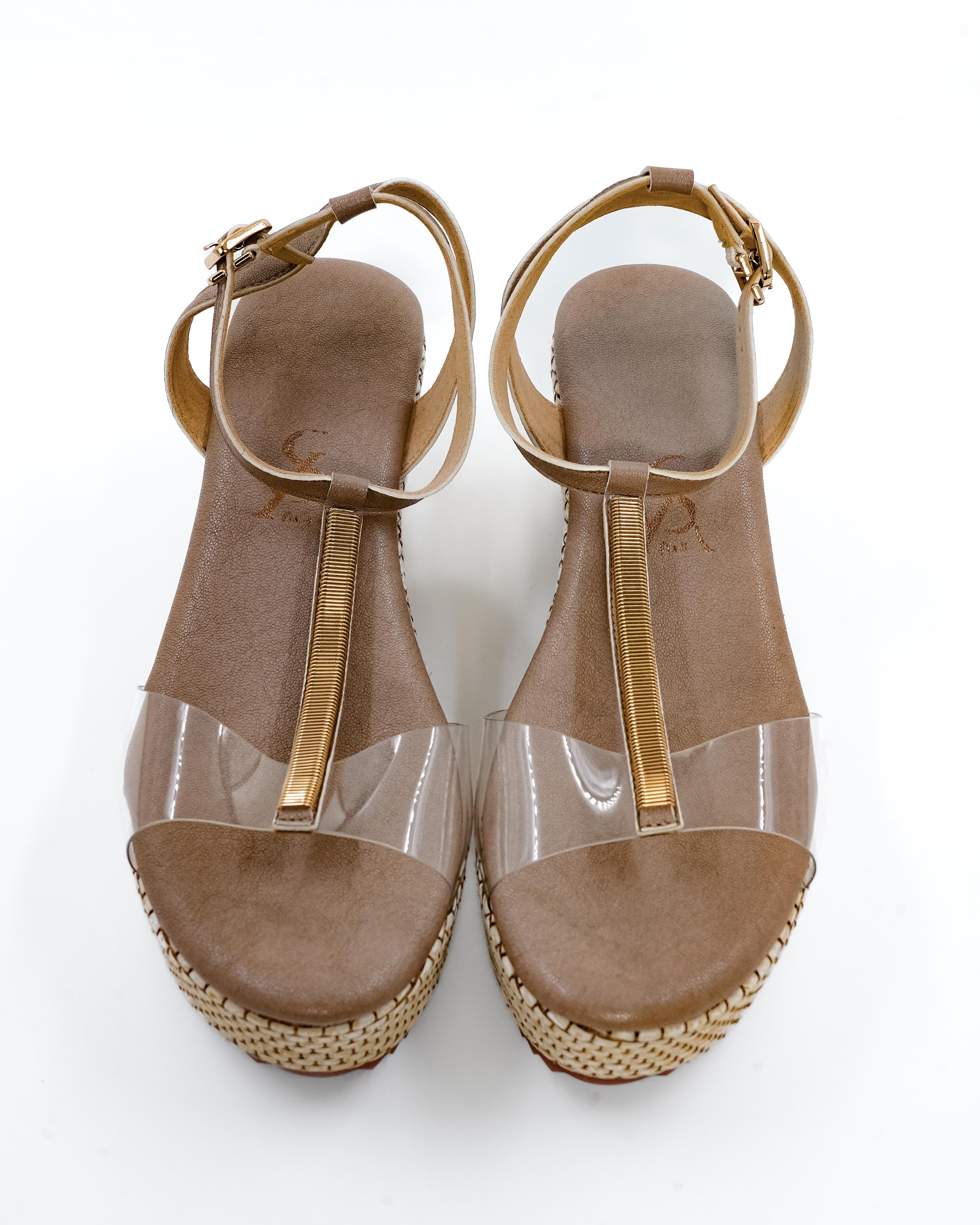 Jute Textured Detail Vinyl Wedges
