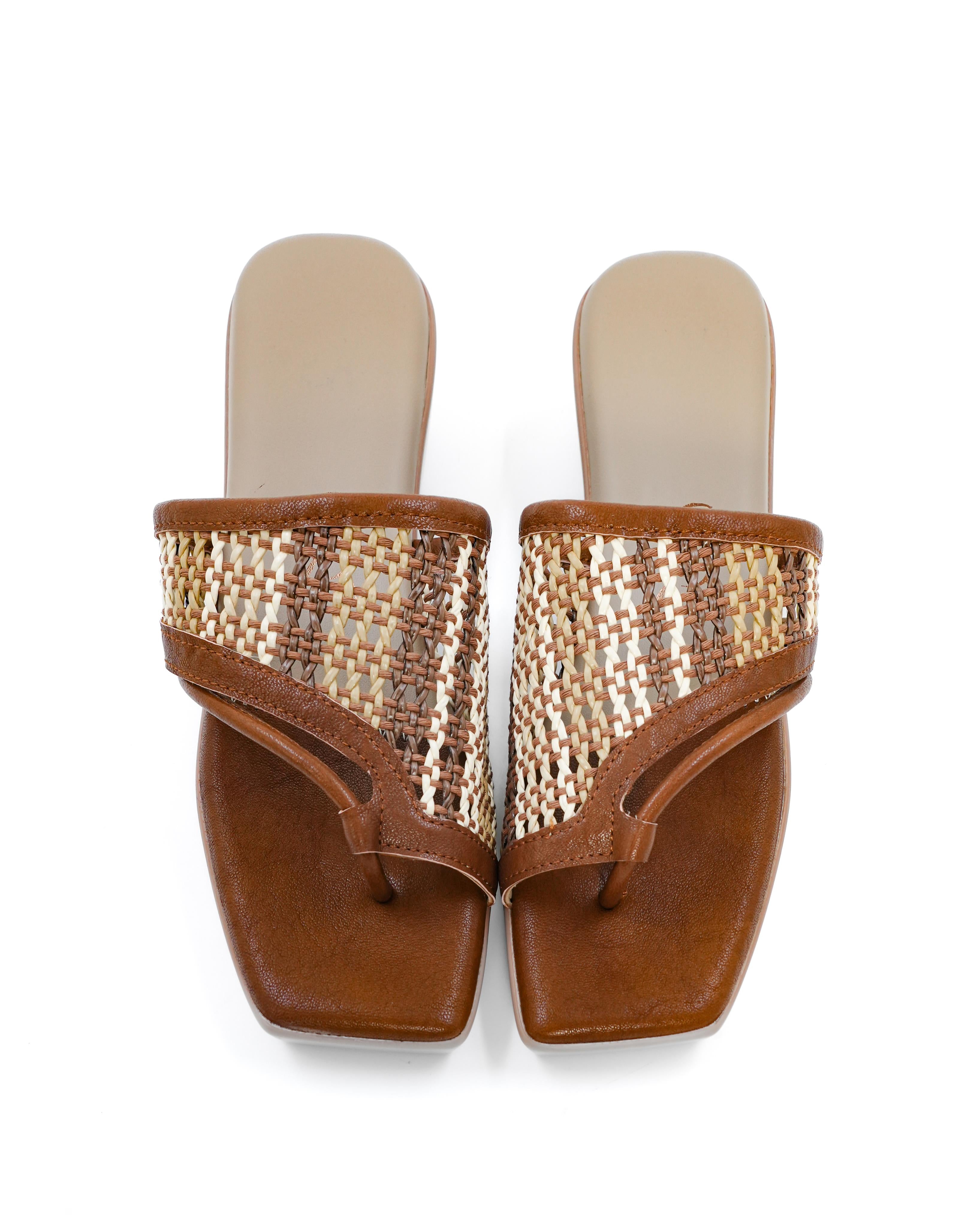 Woven Thread Detail Wedges