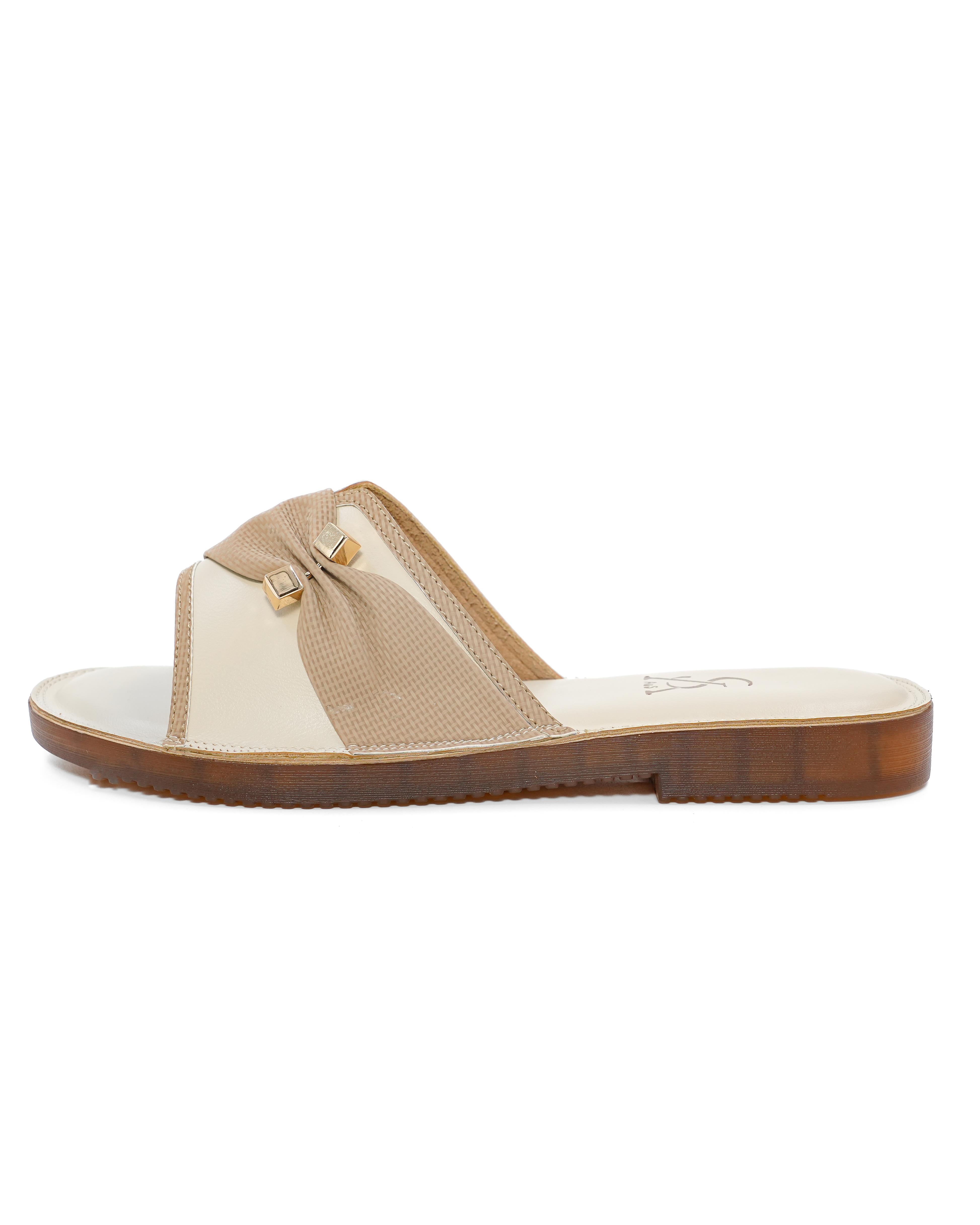 Crinkled Gold detail Dual Tone Flats