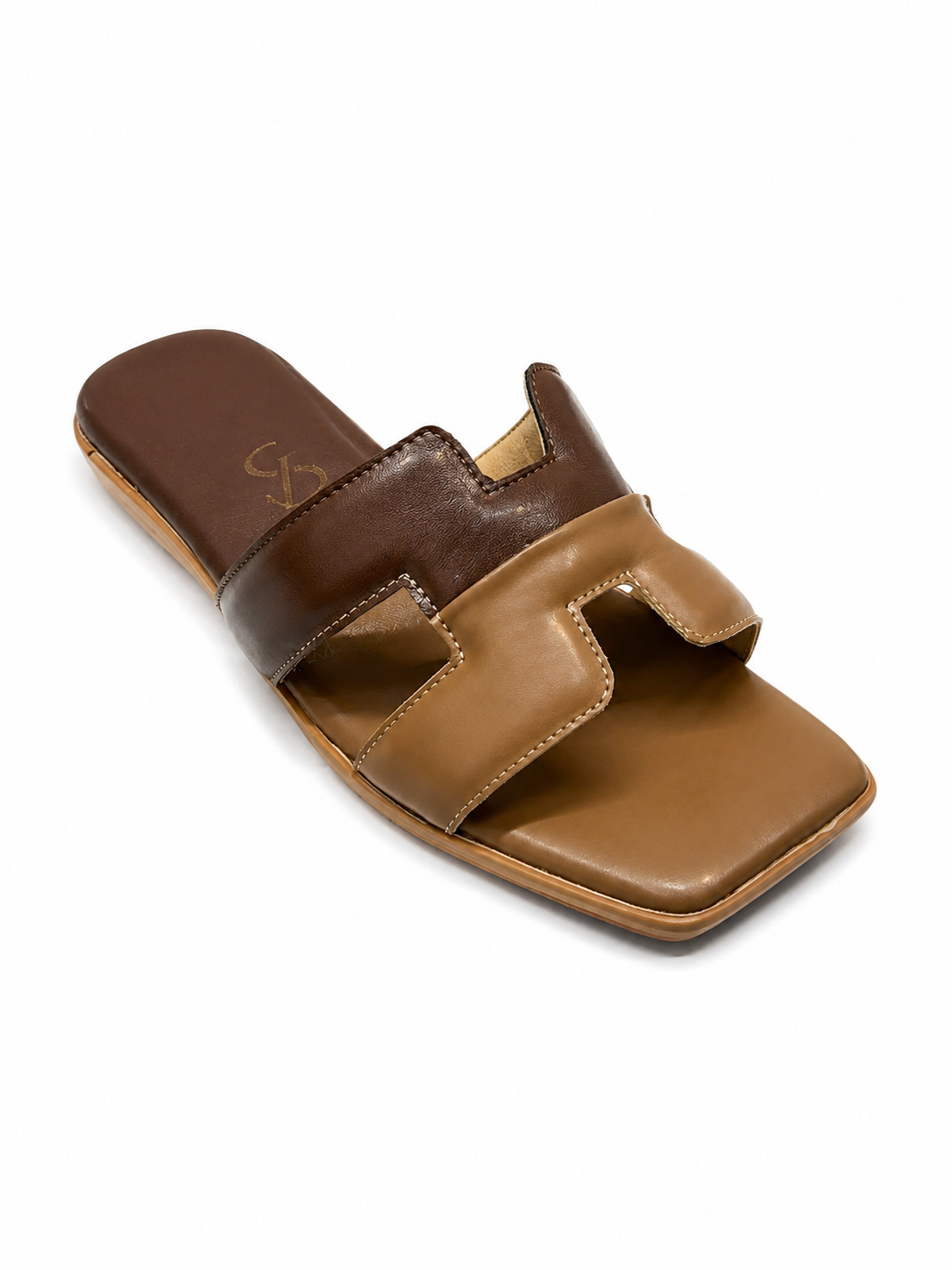 Dual tone H strap flats