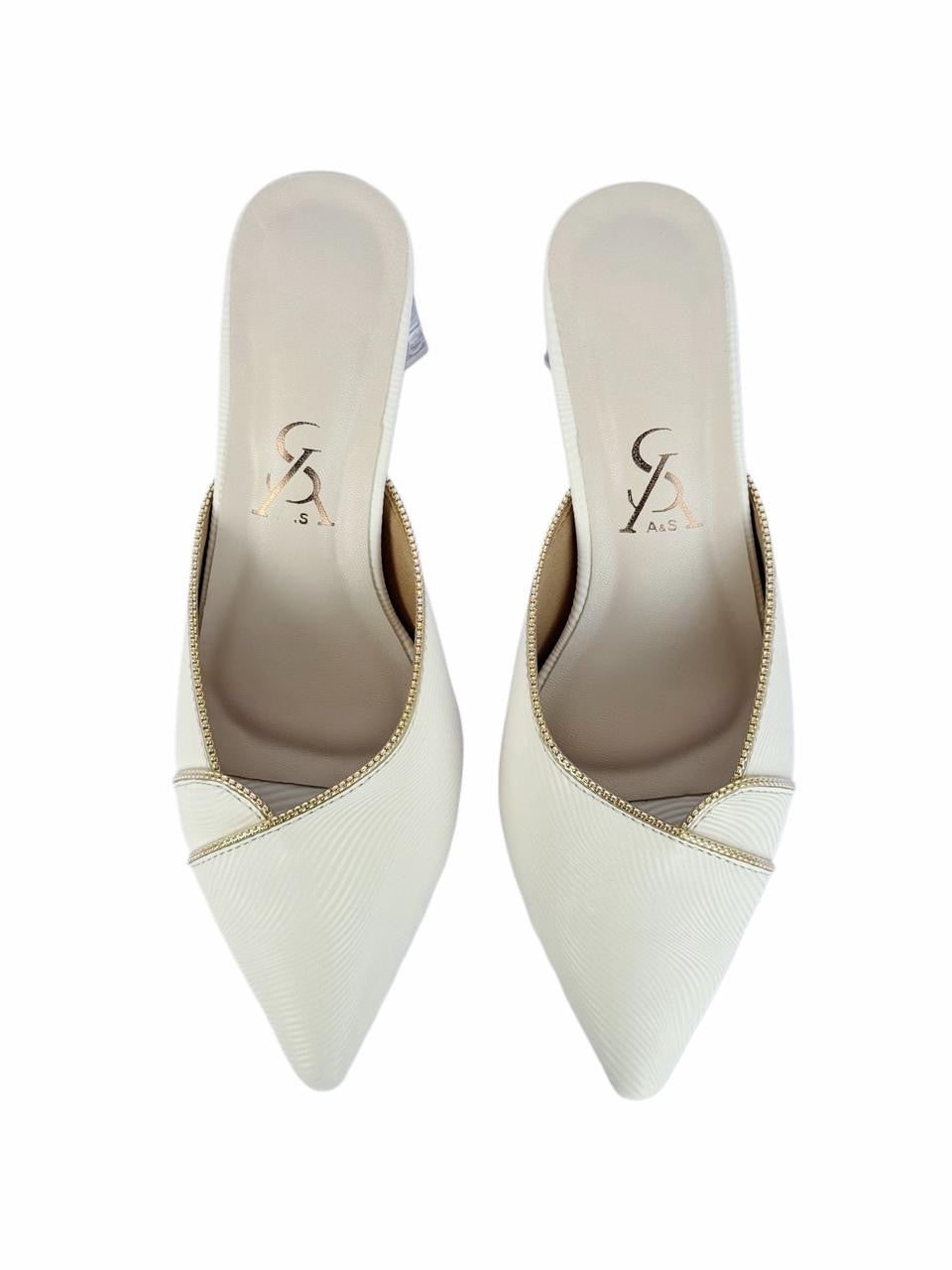 Textured Sleek Slingbacks