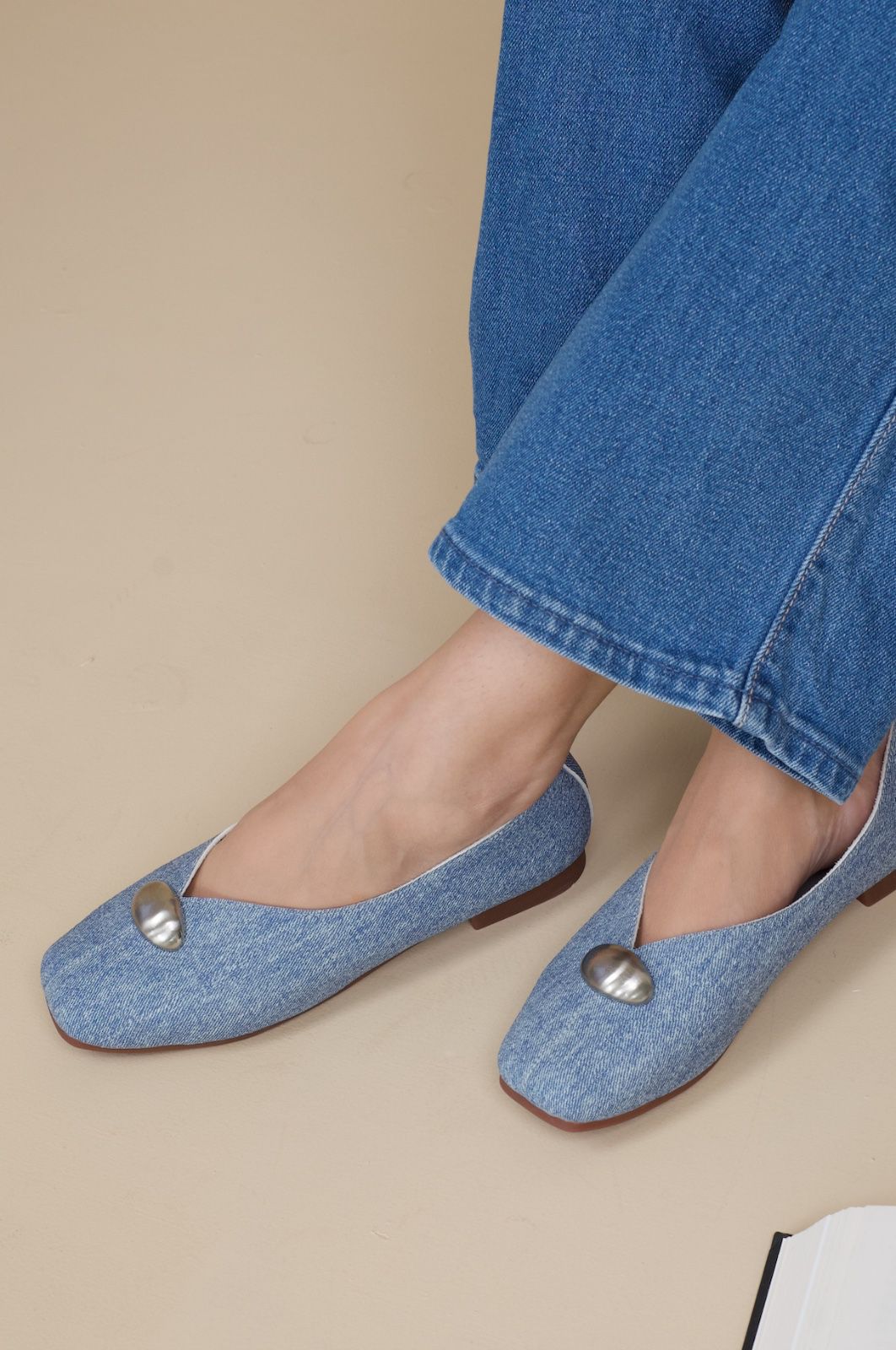 Silver Stud Detail Loafers