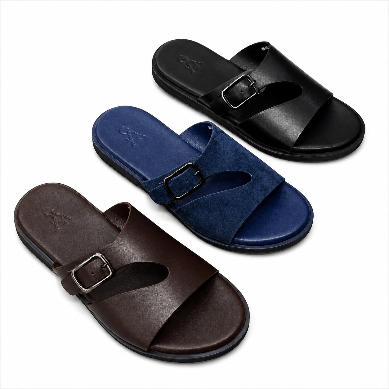 Buckle detail men flats