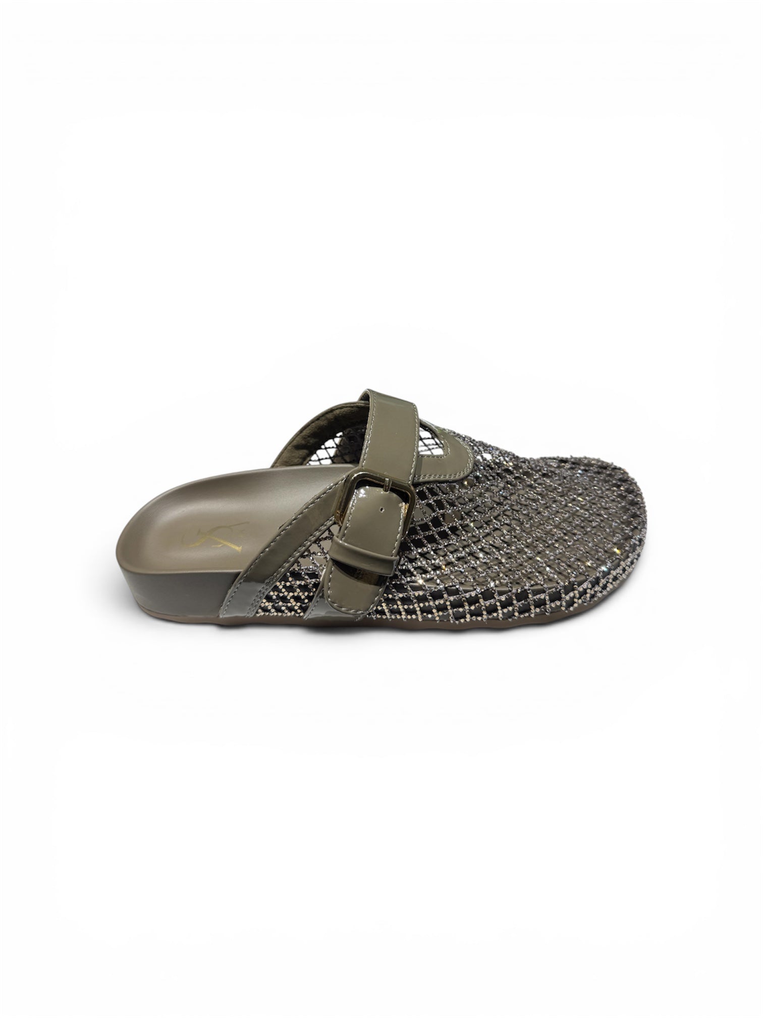 Mesh studded clogs flats