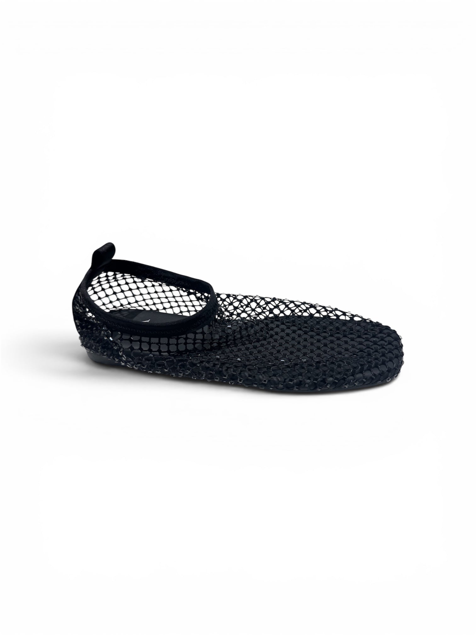 Mesh studded closed ballerinas