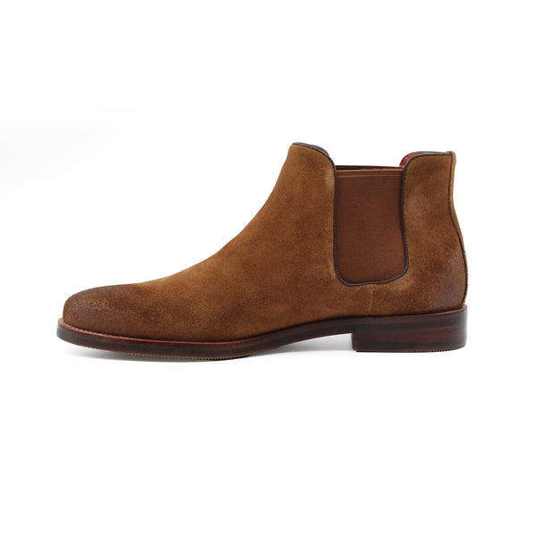 SPLIT SUEDE CHELSEA BOOTS WITH 2 TONE LEATHER FINISH
